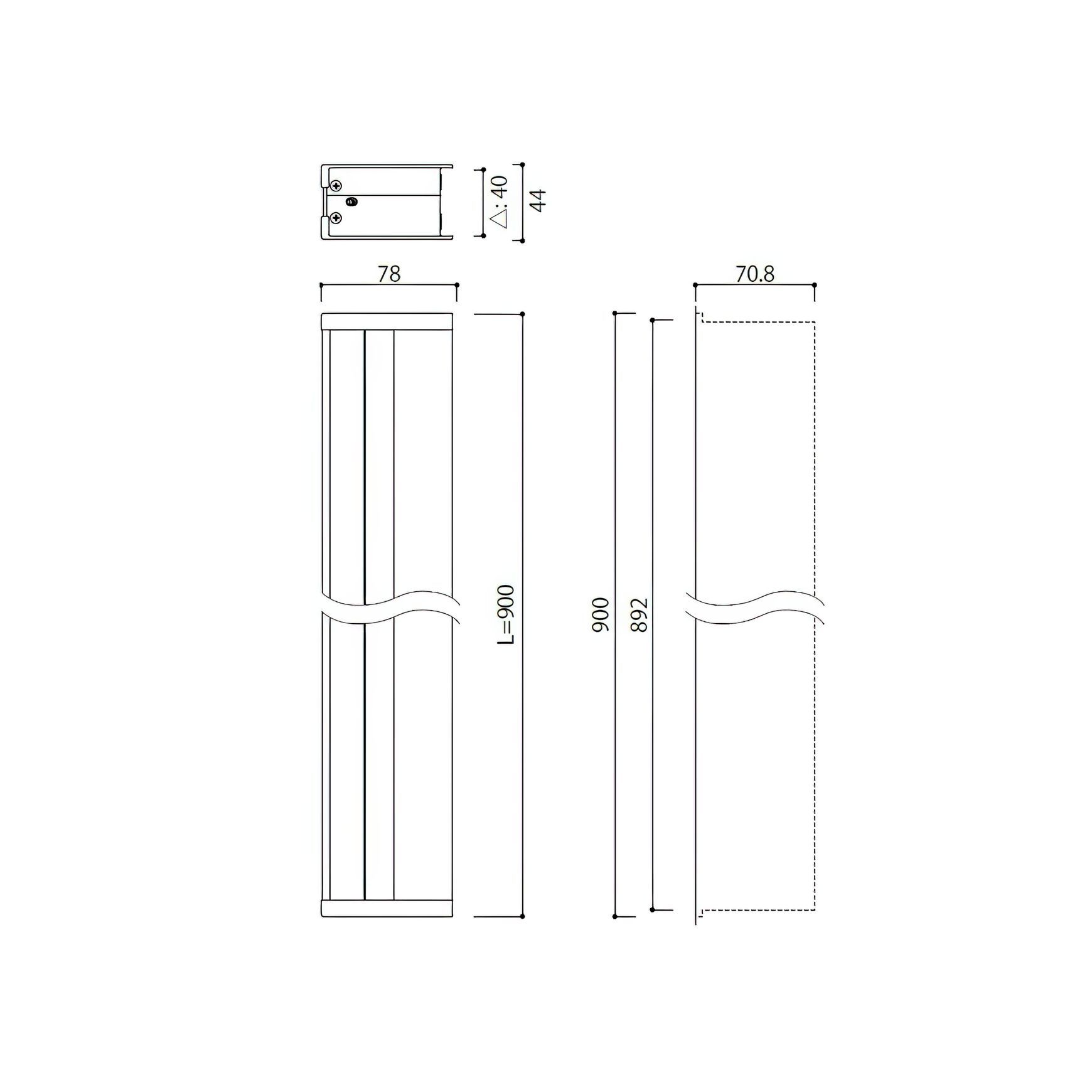 Kawajun PA-69 Sliding Door Edge Pull Handle