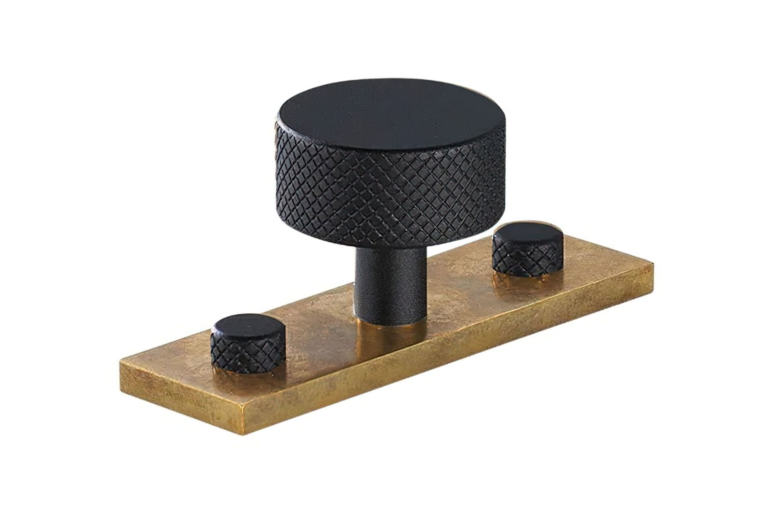 Armac Martin - Mix1 Diamond Knurled Knob w Back Plate