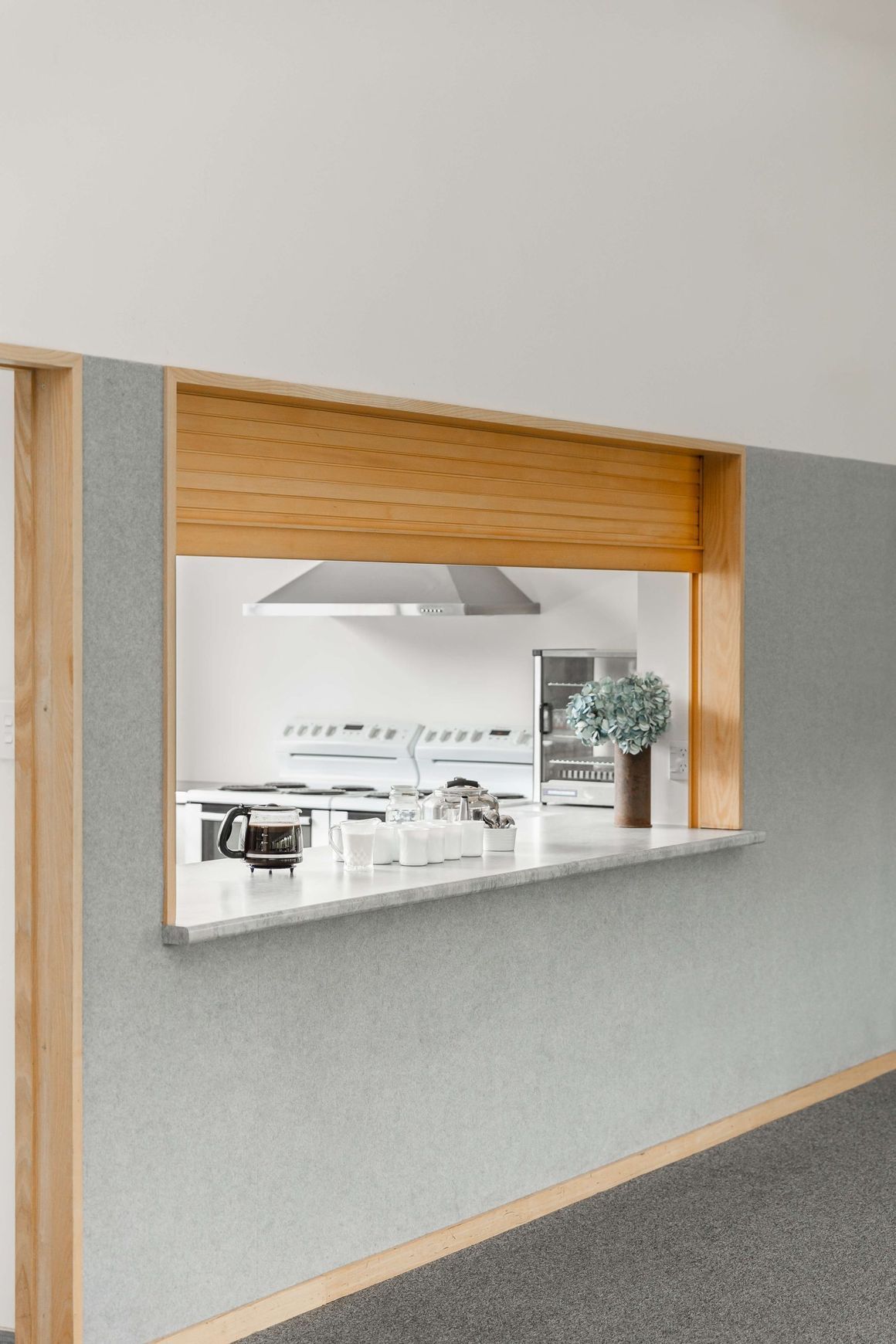 Sage Commercial Servery Doors - Cedar