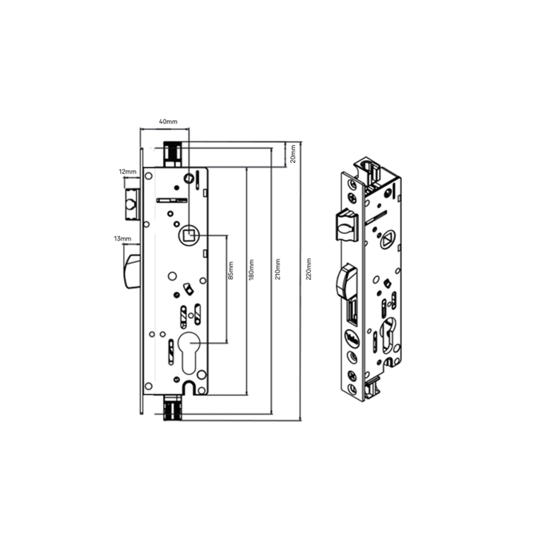 Yale Induro 4-Point Mortice Lock
