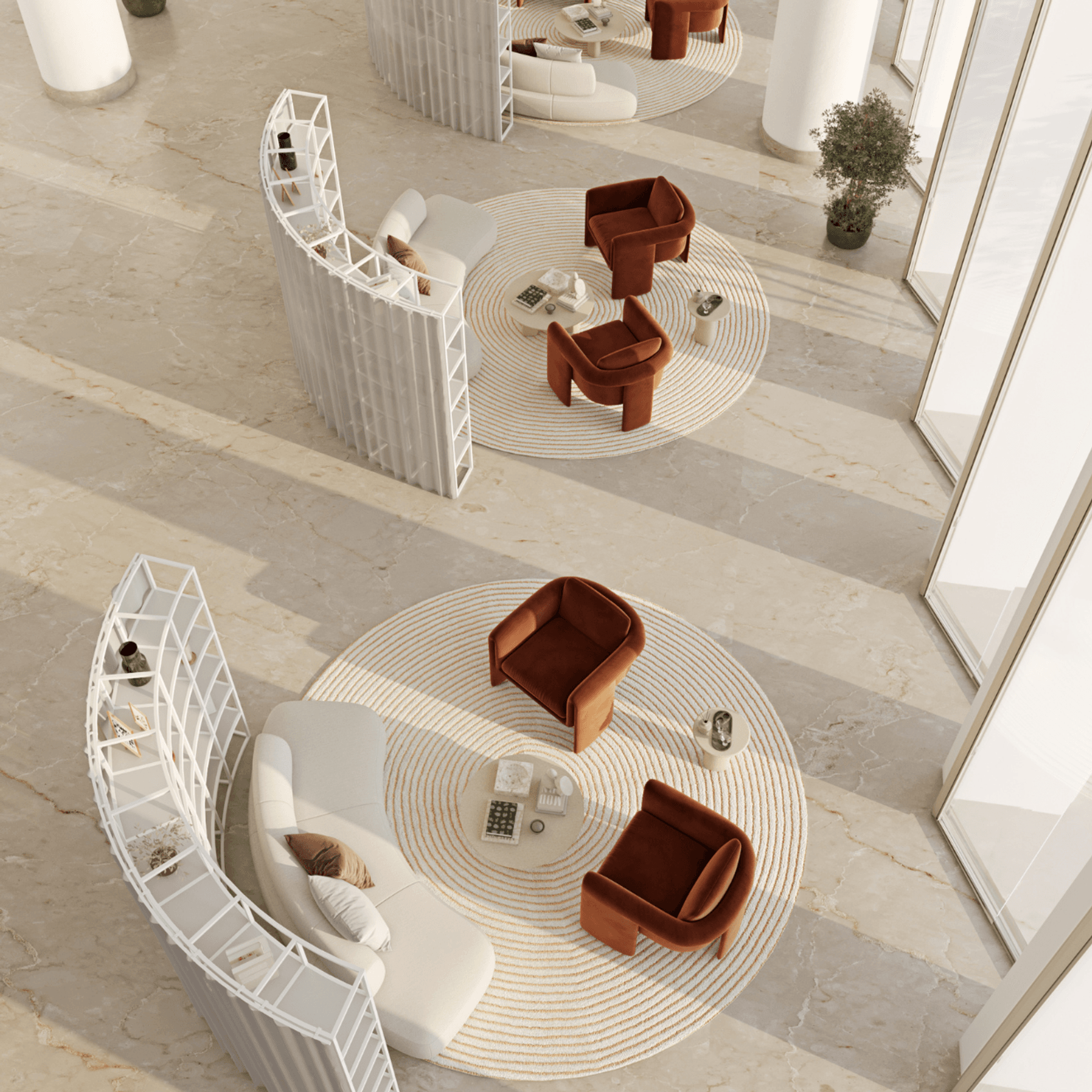 KubosCURVE – Curved Zoning & Space Divider System