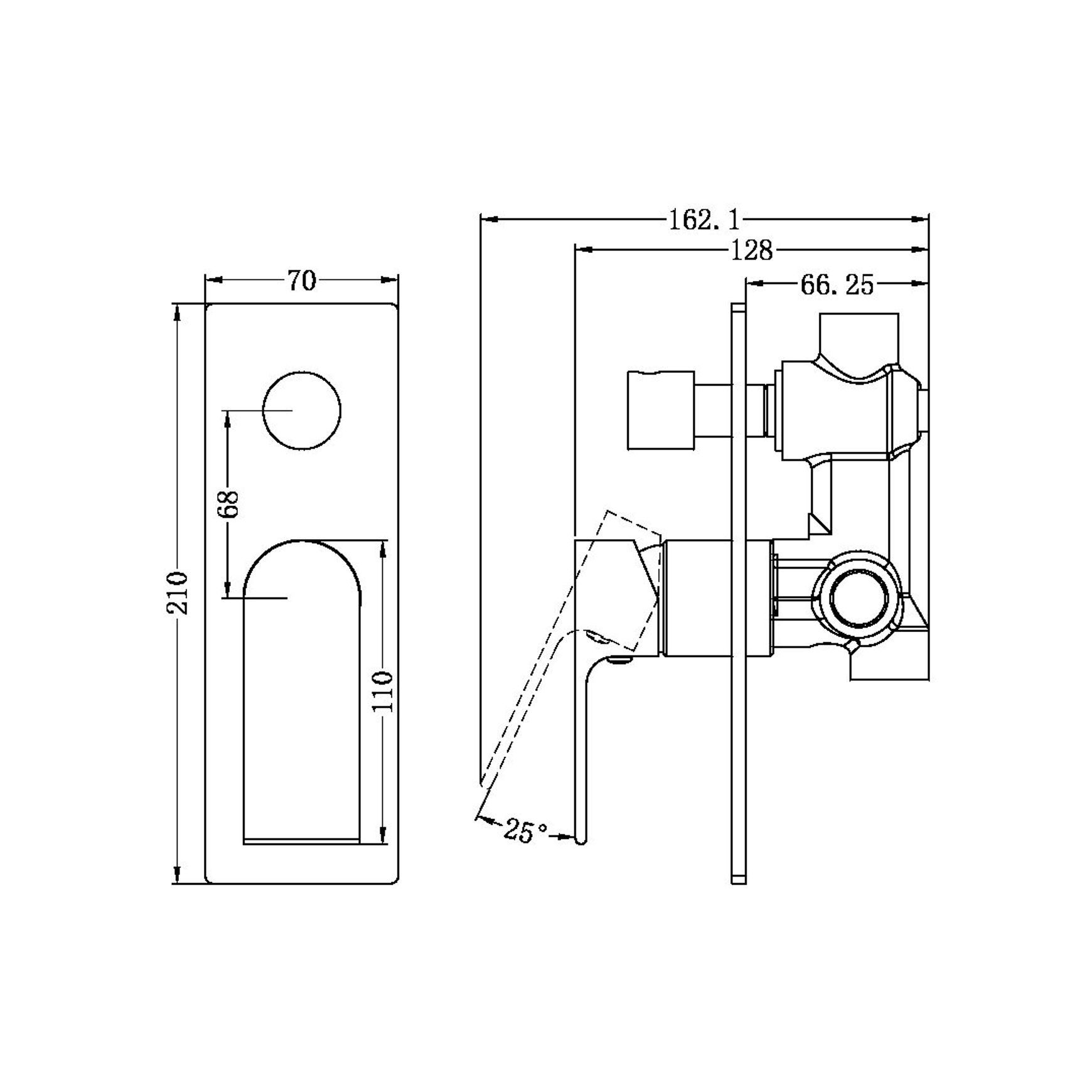 Bianca Shower Mixer & Divertor | Chrome