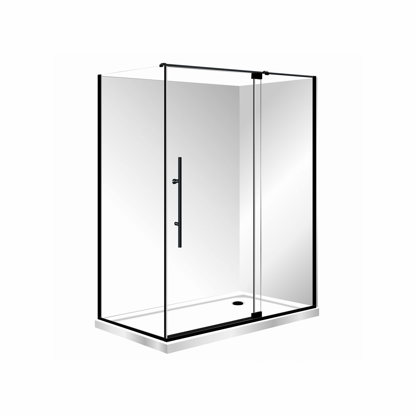 Adjustable Frameless Pivot Showers