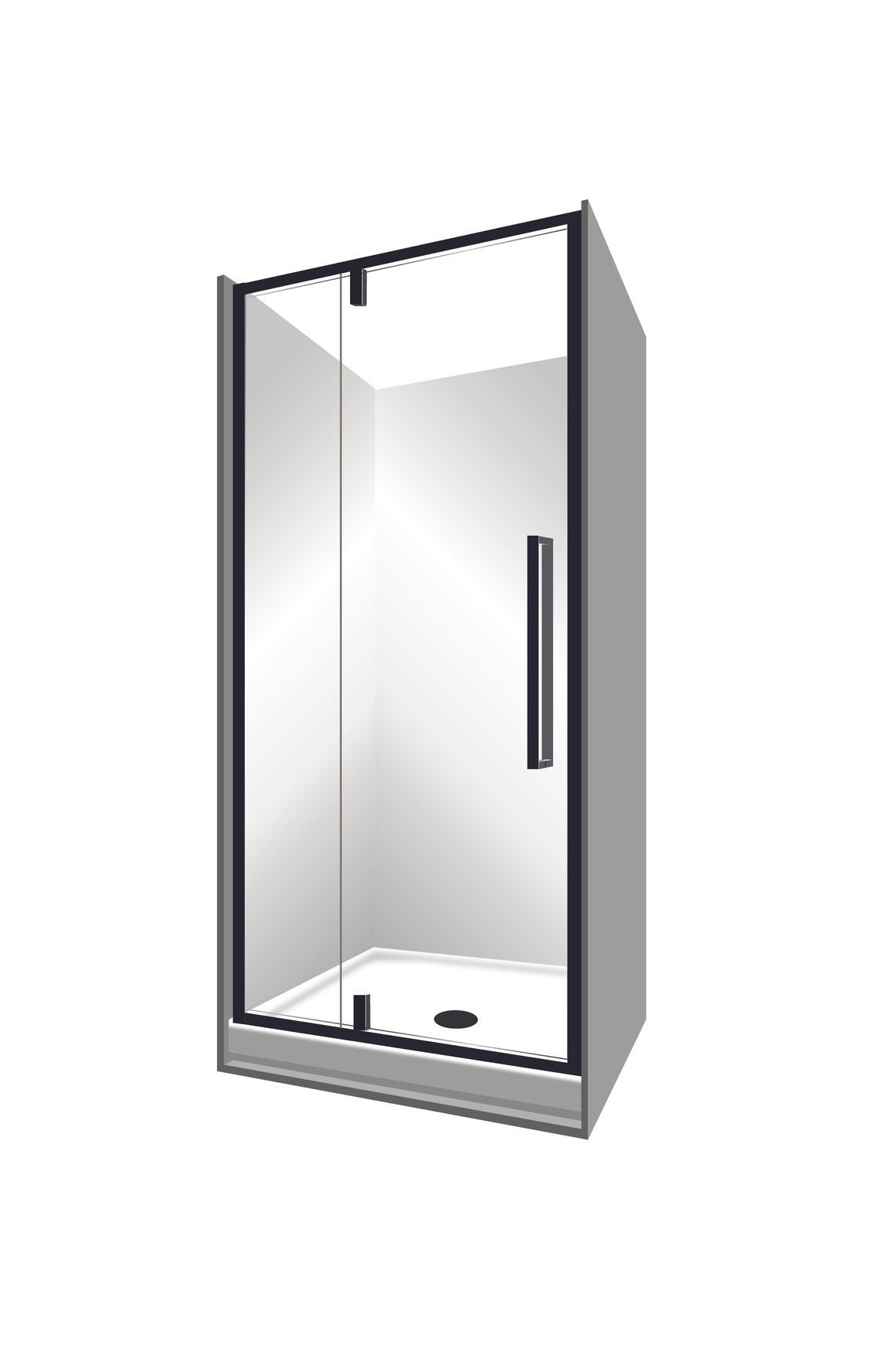 Horizon Alcove (3 Sided) Pivot Door Shower