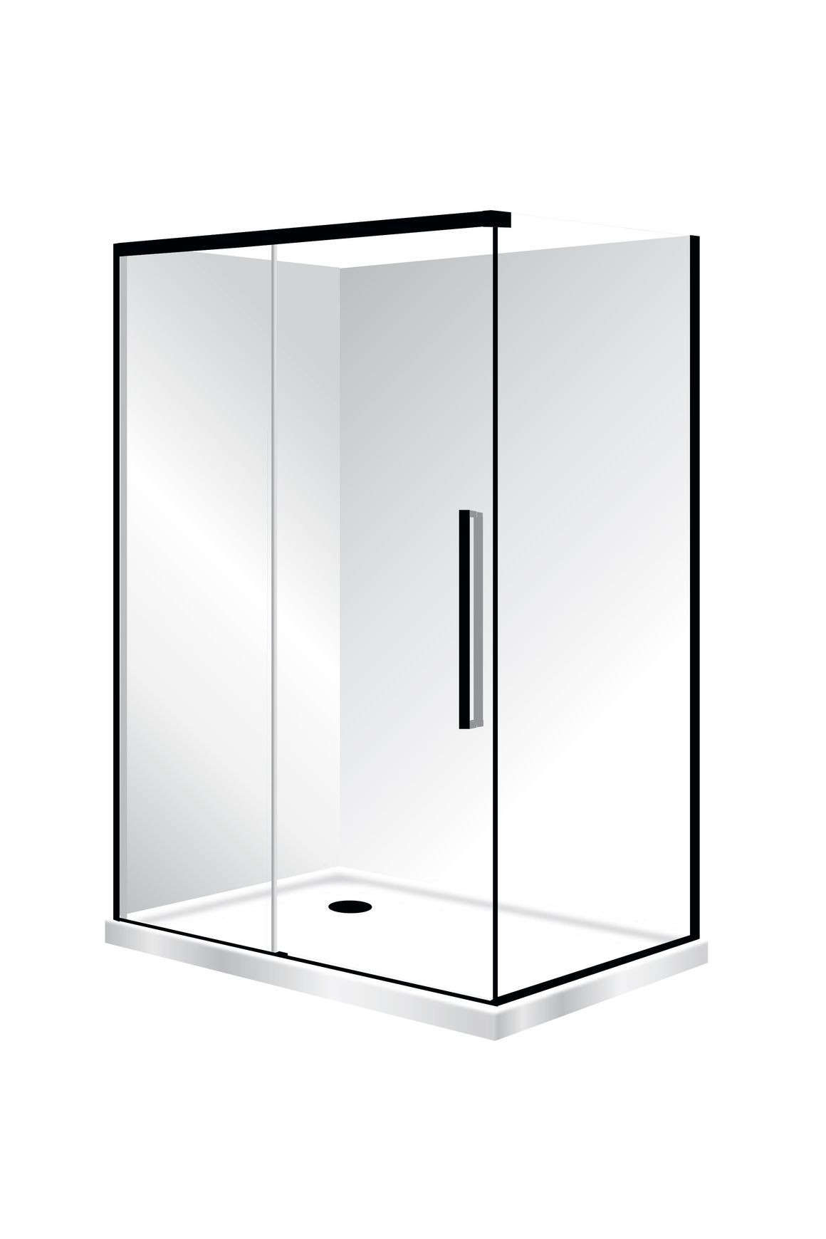 Horizon 2 Sided Sliding Door Shower with Clear Glass