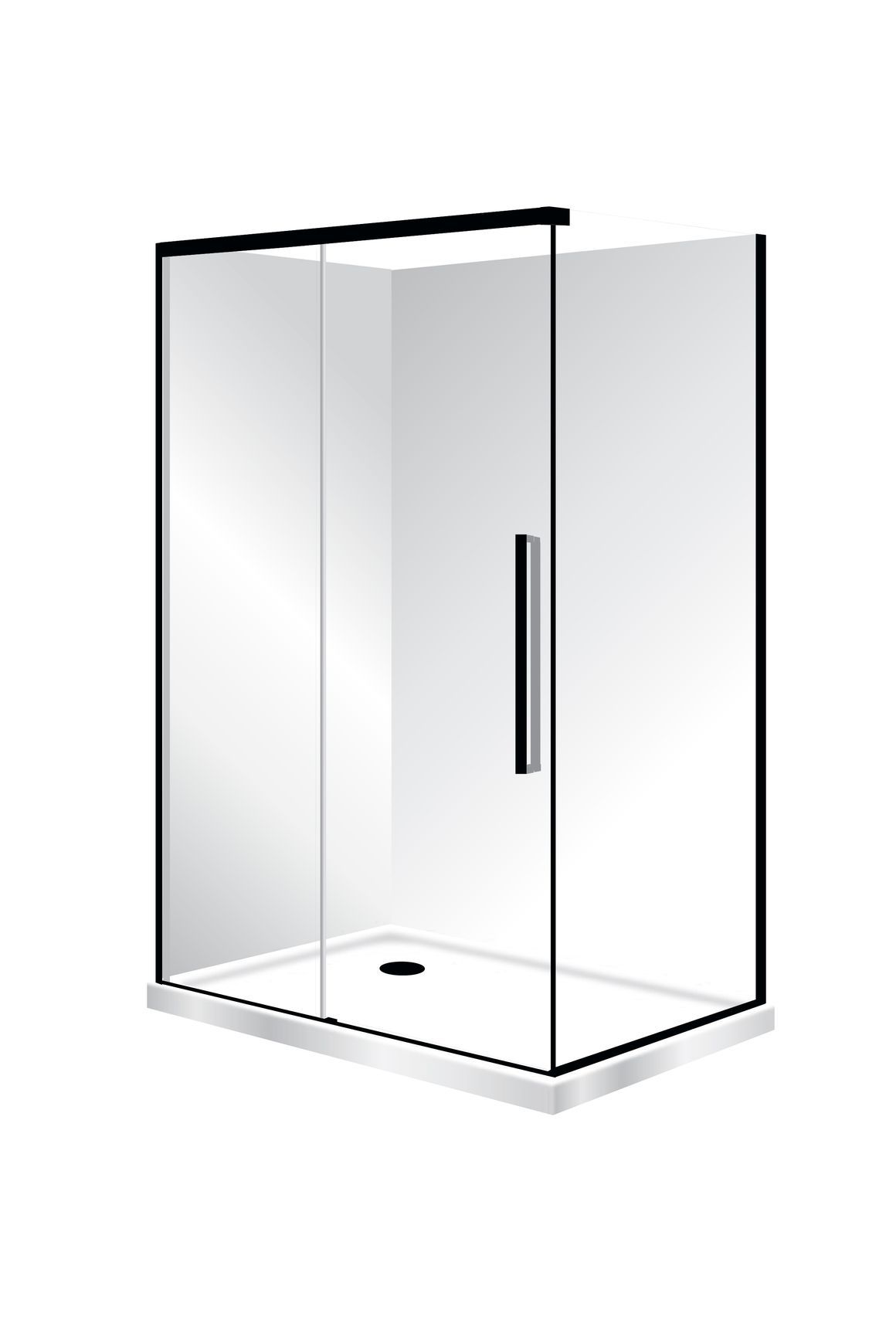 Horizon 2 Sided Sliding Door Shower with Clear Glass