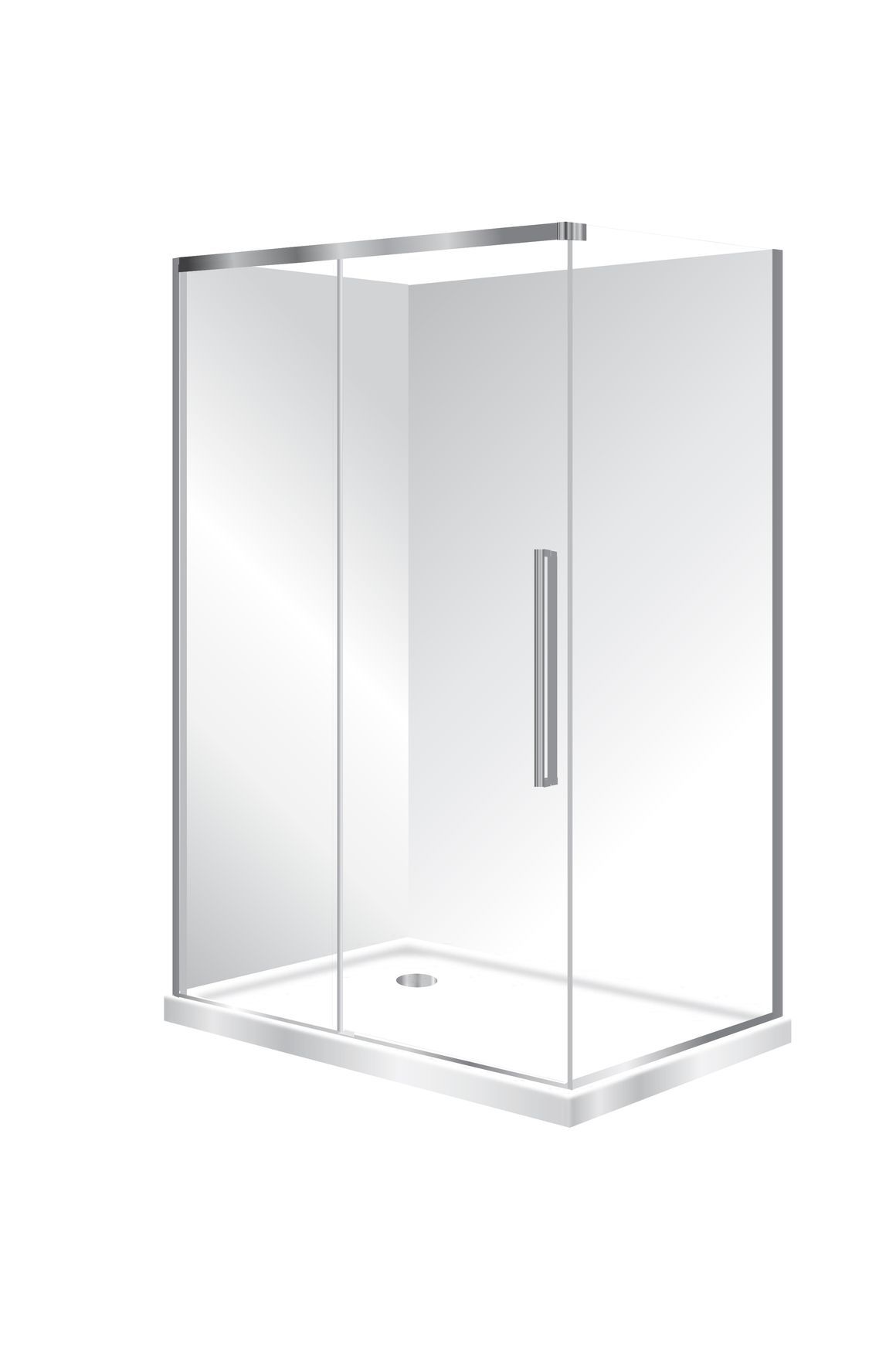 Horizon 2 Sided Sliding Door Shower with Clear Glass