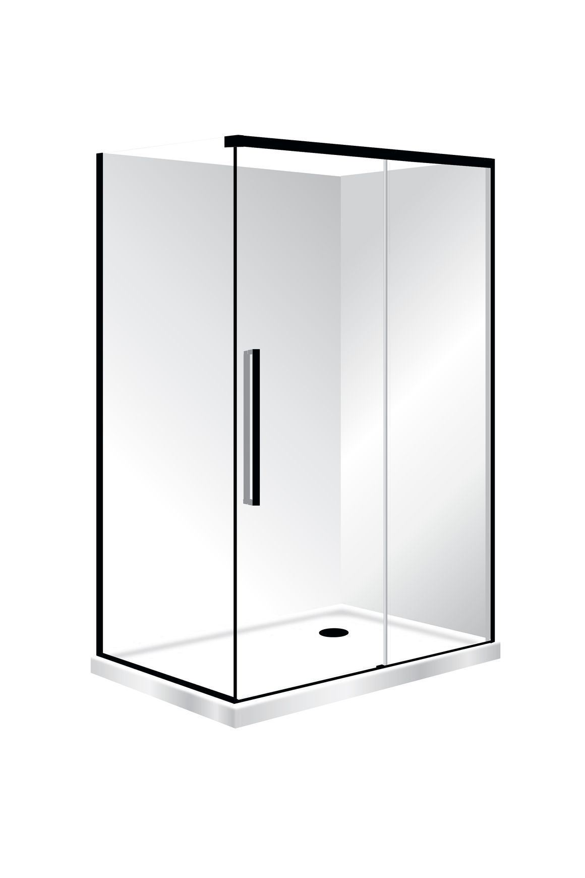 Horizon 2 Sided Sliding Door Shower with Clear Glass