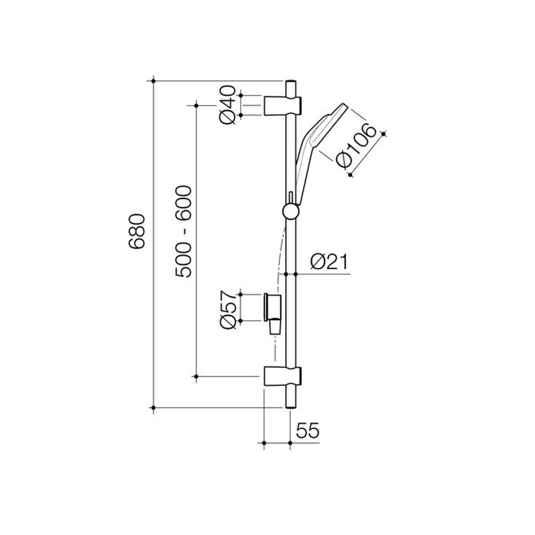 Caroma All Pressure Single Function Shower - Handset