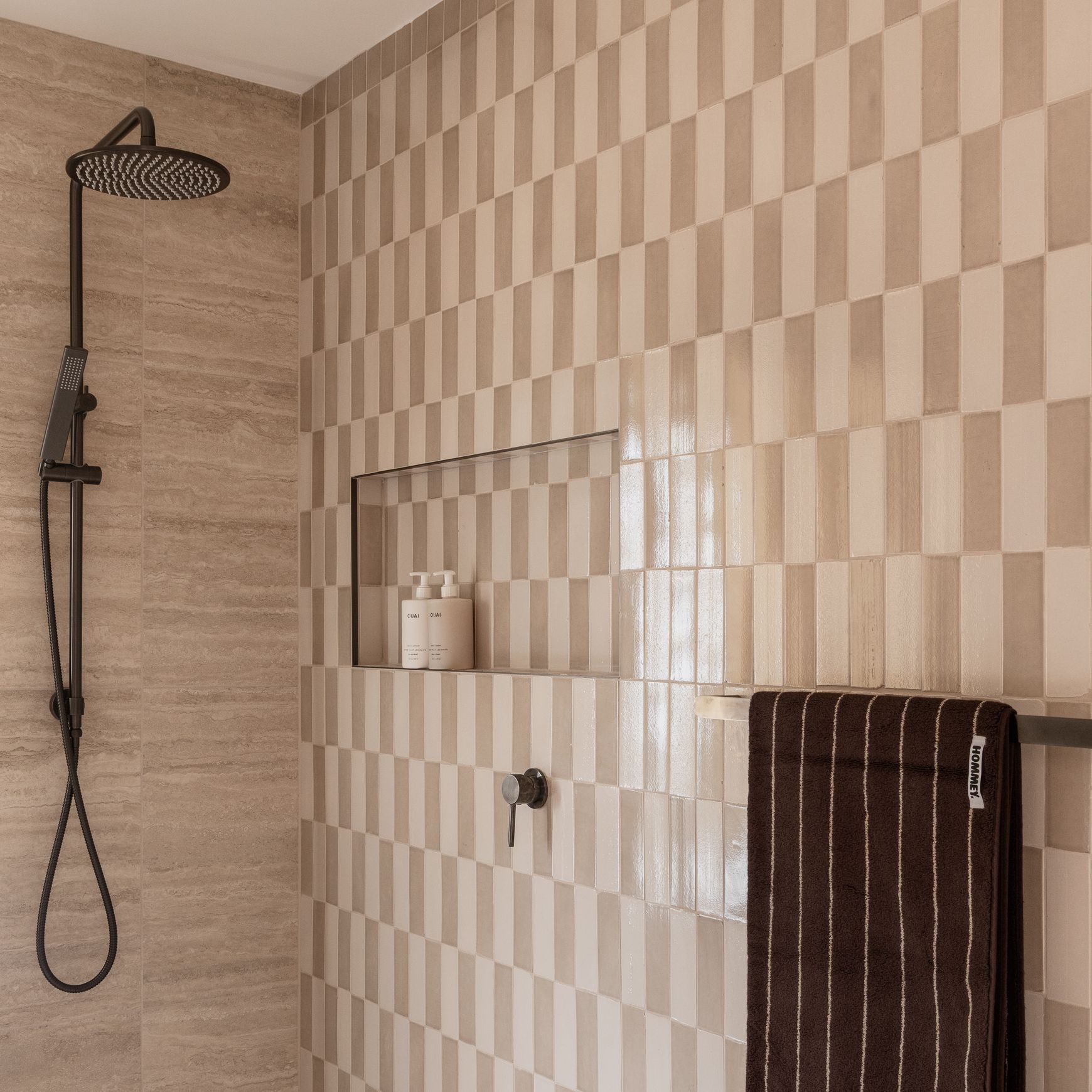 Finley Shower Rail Set - Brushed Gunmetal