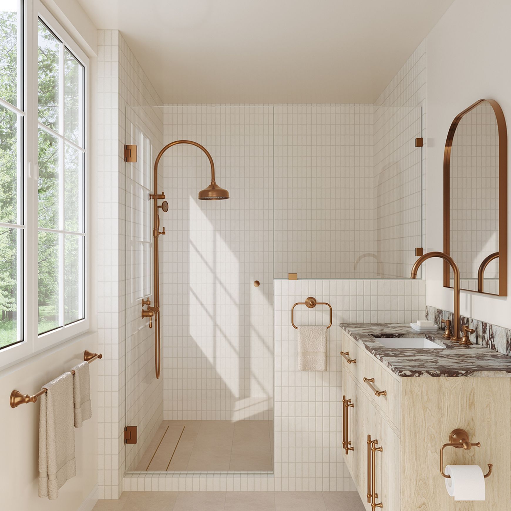 Kingsley Shower Rail Set