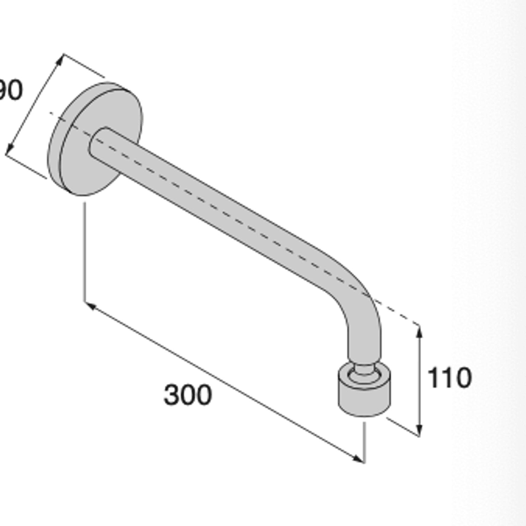 Minimal Shower Arm