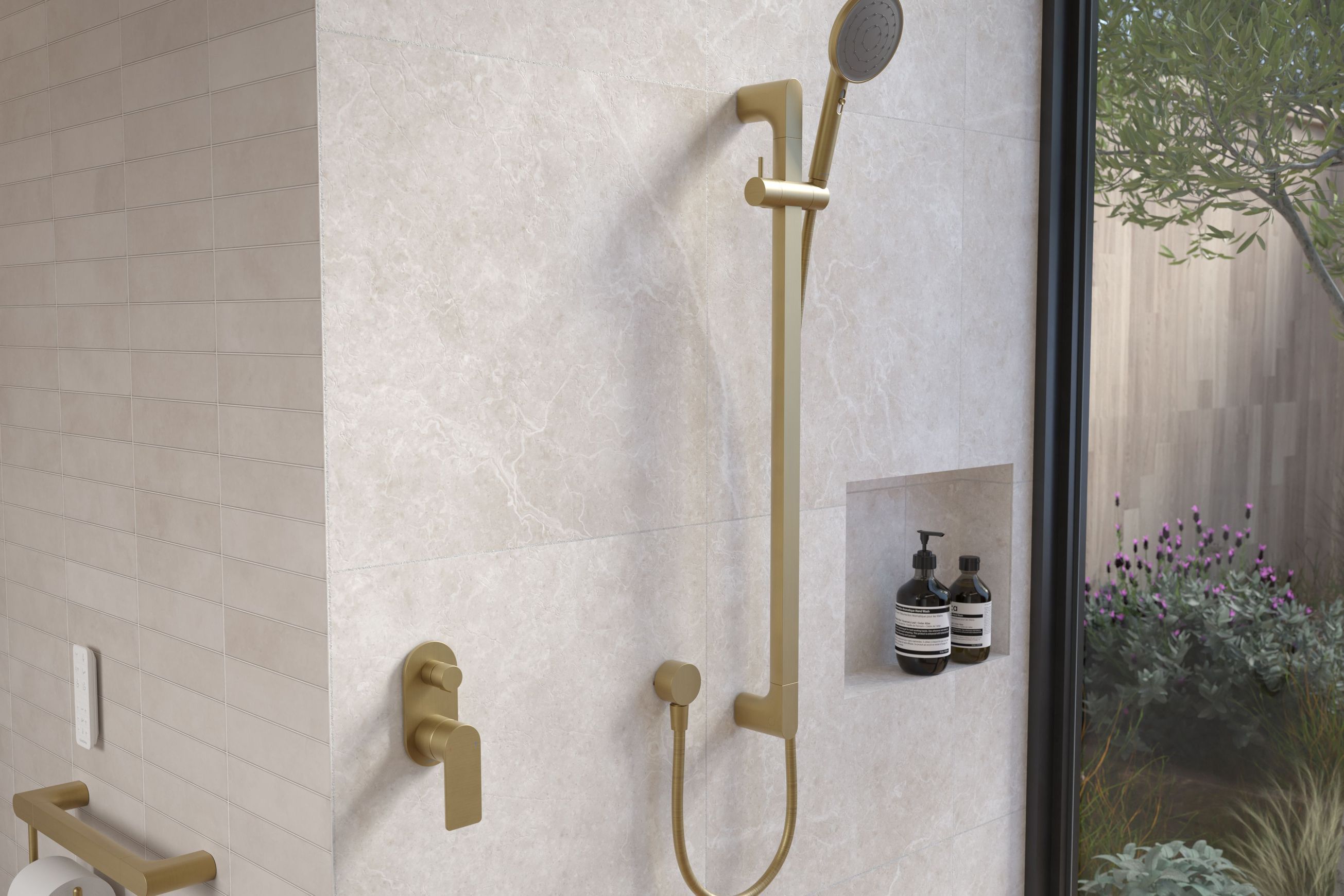 Urbane II Universal Rail Shower