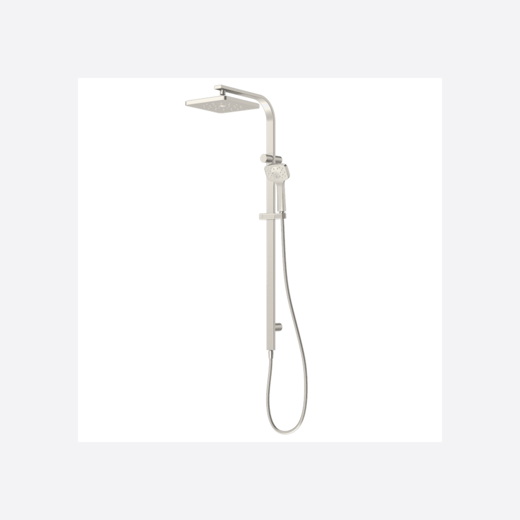 Waipori MK2 Satinjet Rail Shower With Overhead