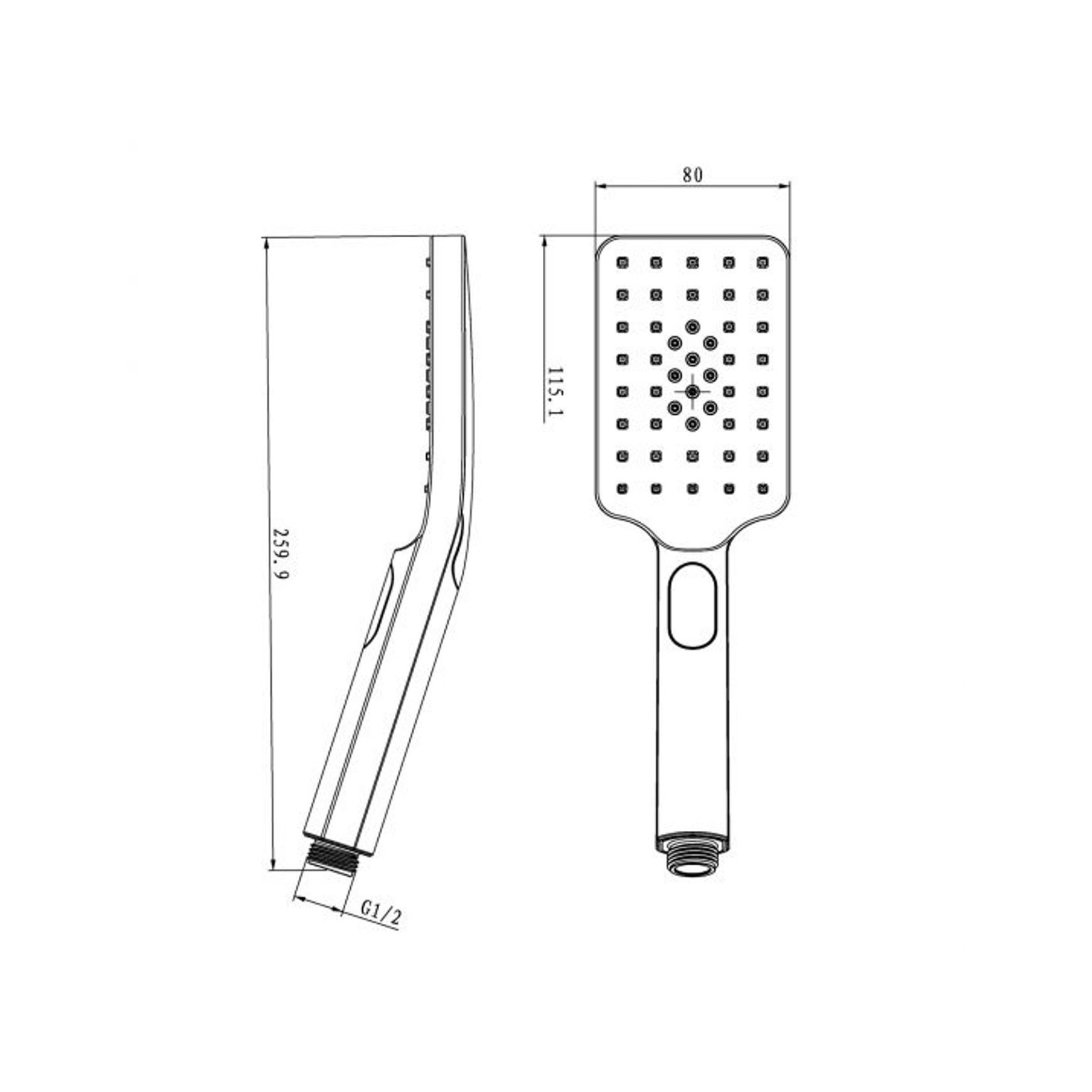 Square Handheld Shower Chrome