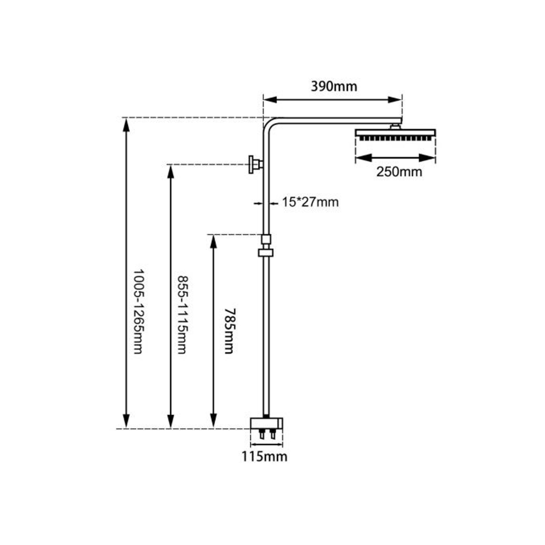CH2125.SH.N+CH0002.SH+CH-S8.HHS | Square Shower Station