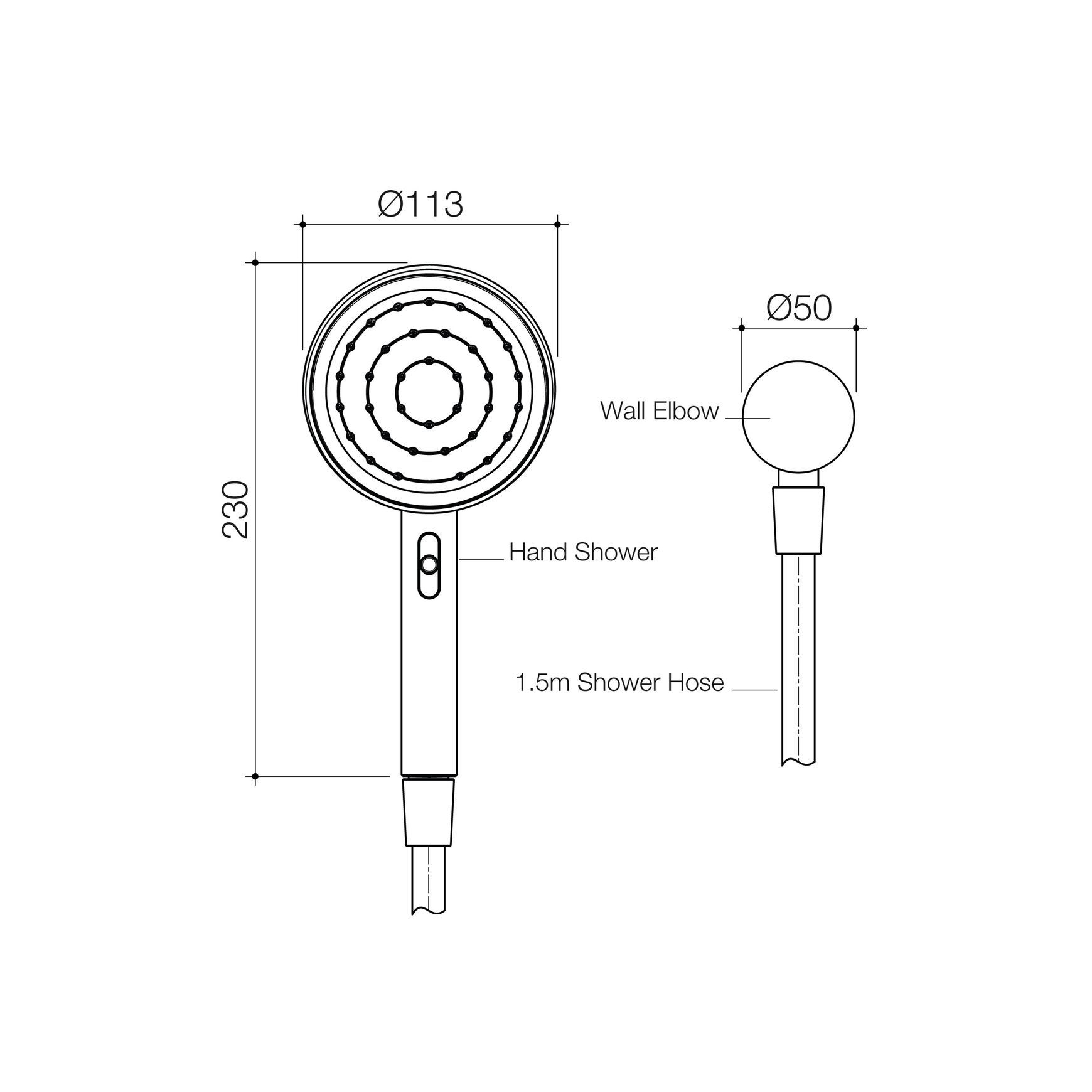 Opal Support VJet Shower with 900mm Rail