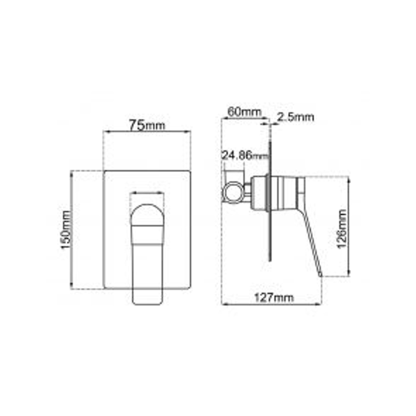 Rushy Wall Mixer Brushed Brass