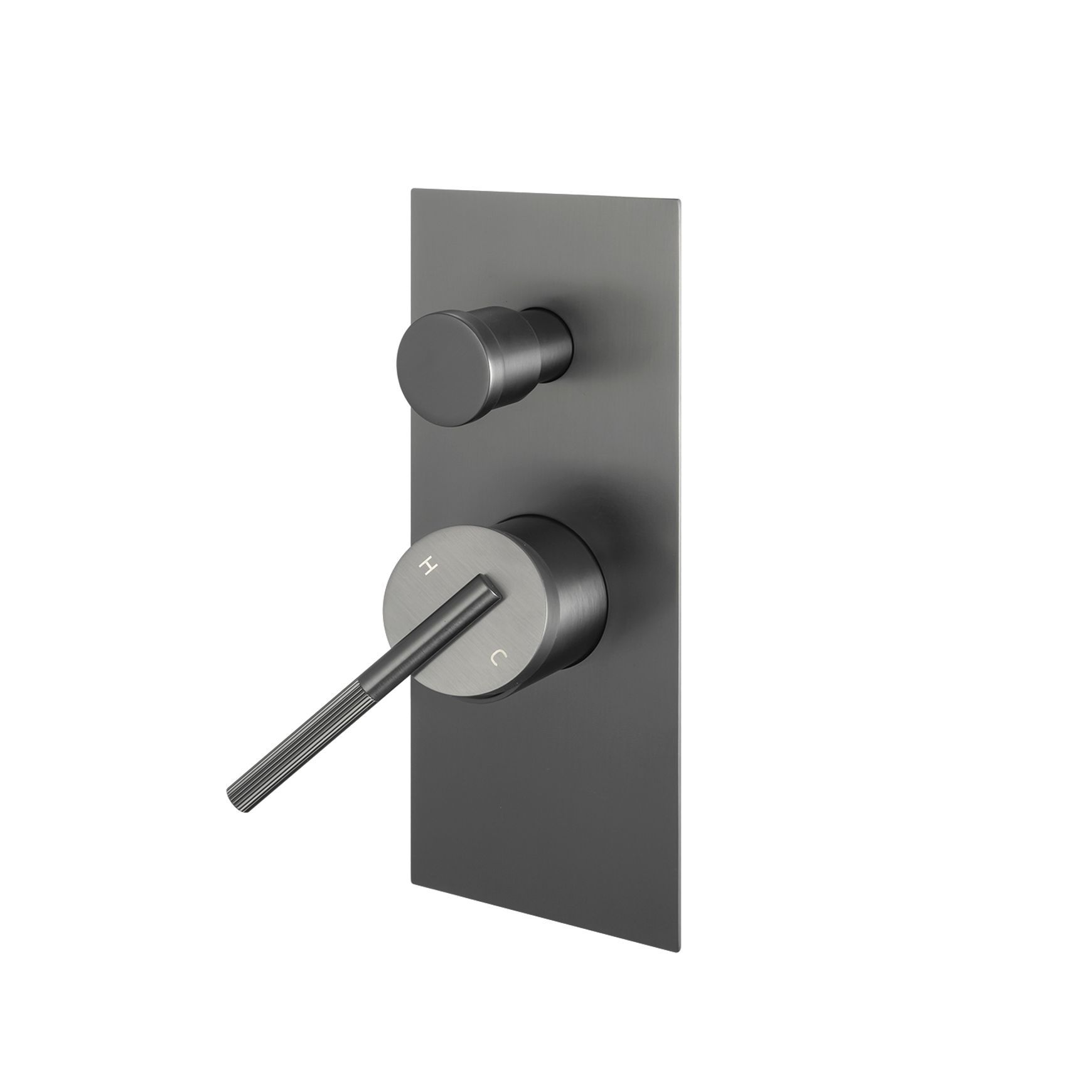 Caddence Wall Mixer with Diverter Gun Metal Grey