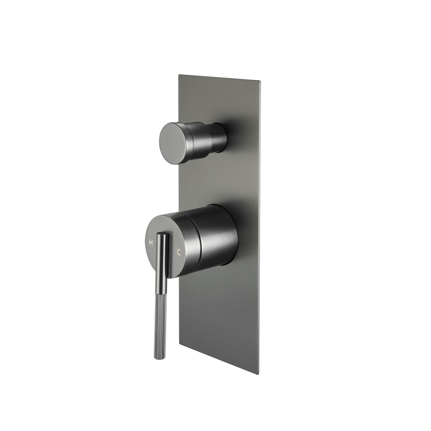 Caddence Wall Mixer with Diverter Gun Metal Grey