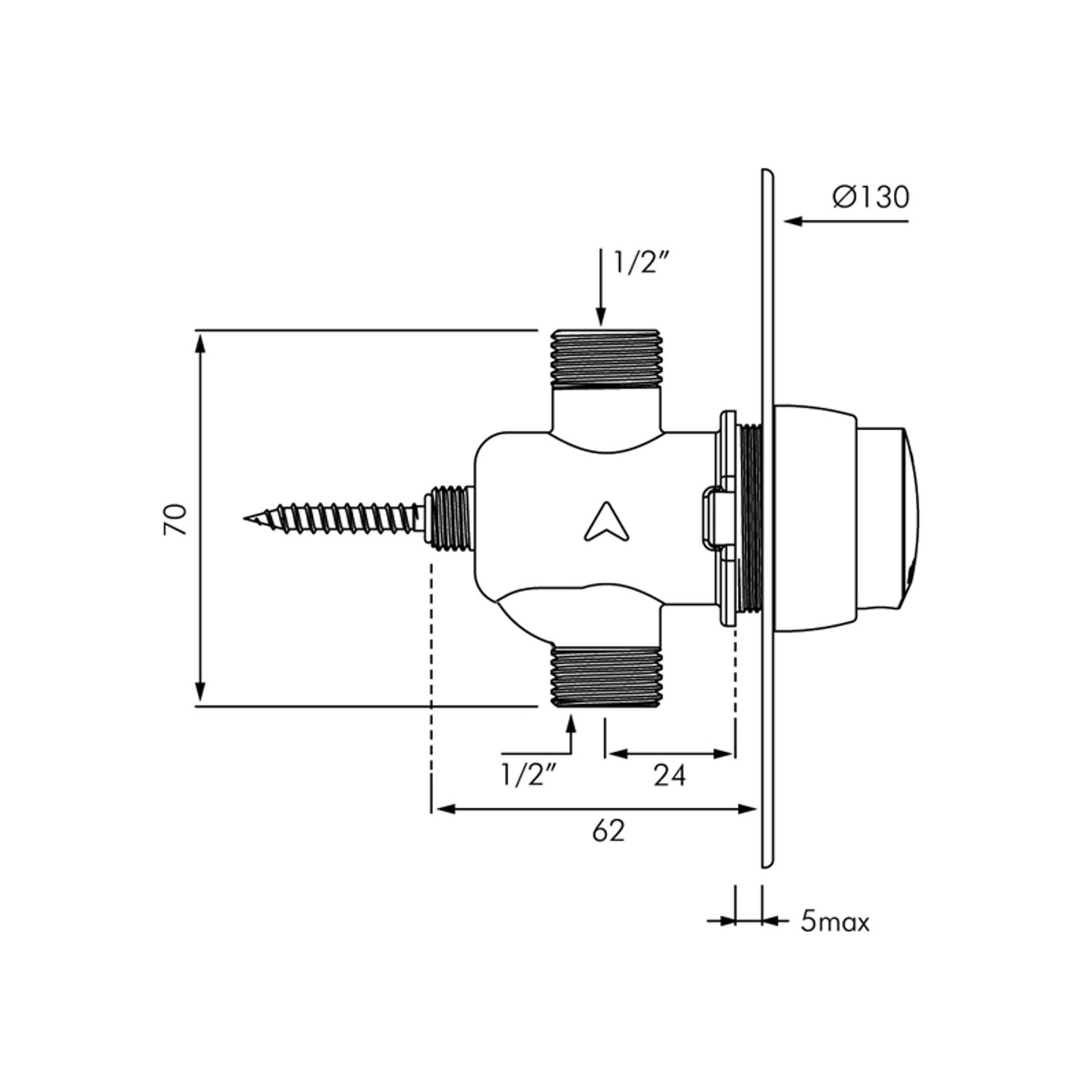 Delabie Temposoft 2 Shower Valve