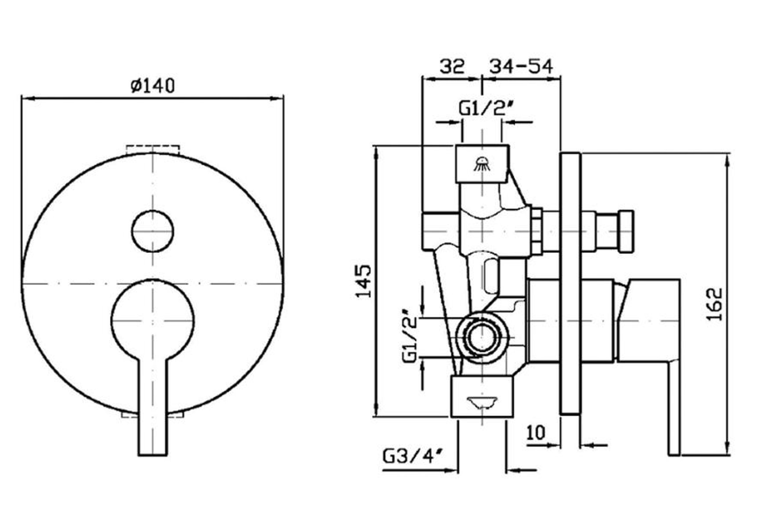 Gill Shower Diverter Mixer