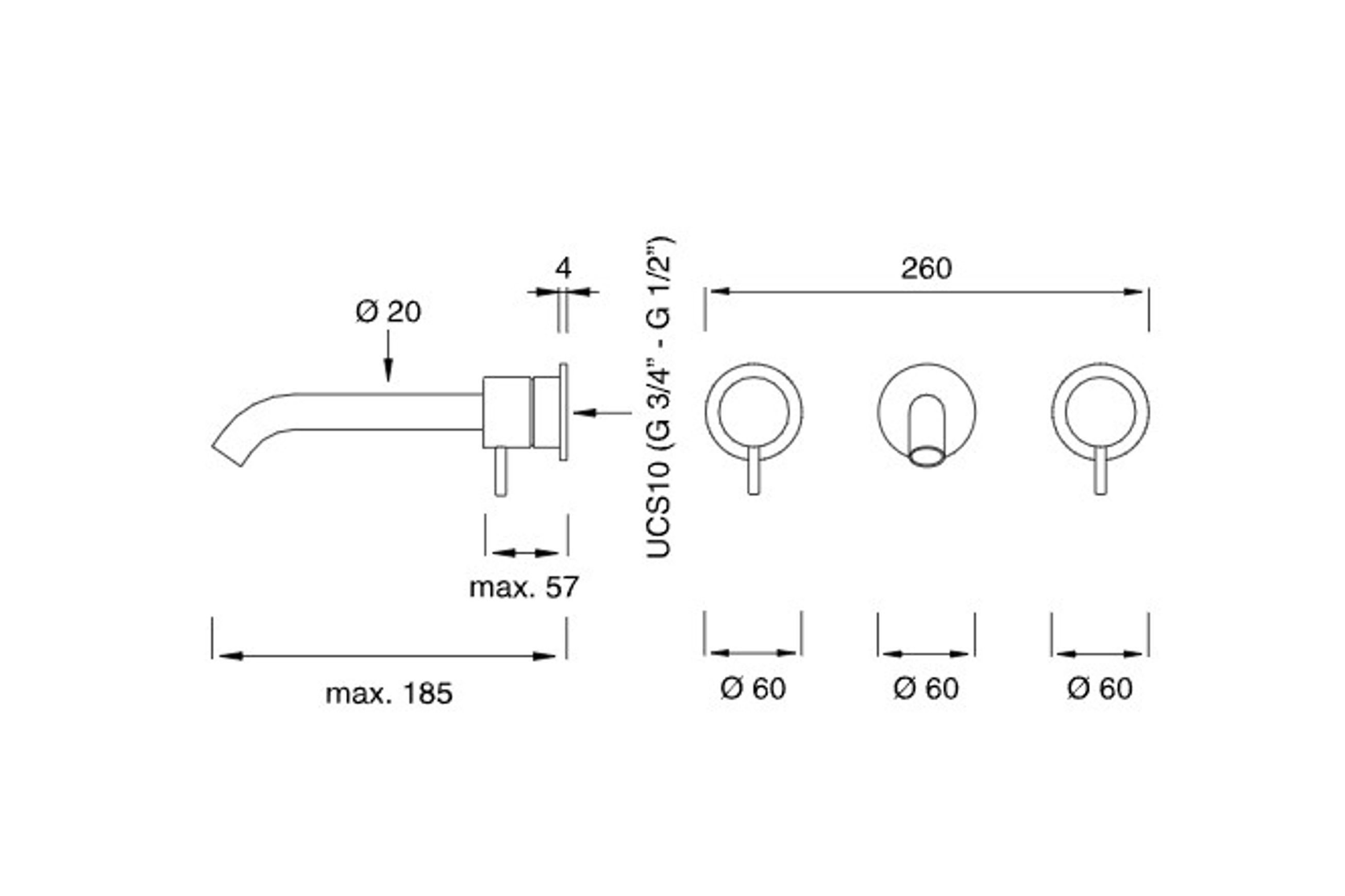 MILO360 Wall Mounted Dual Mixer by CEA