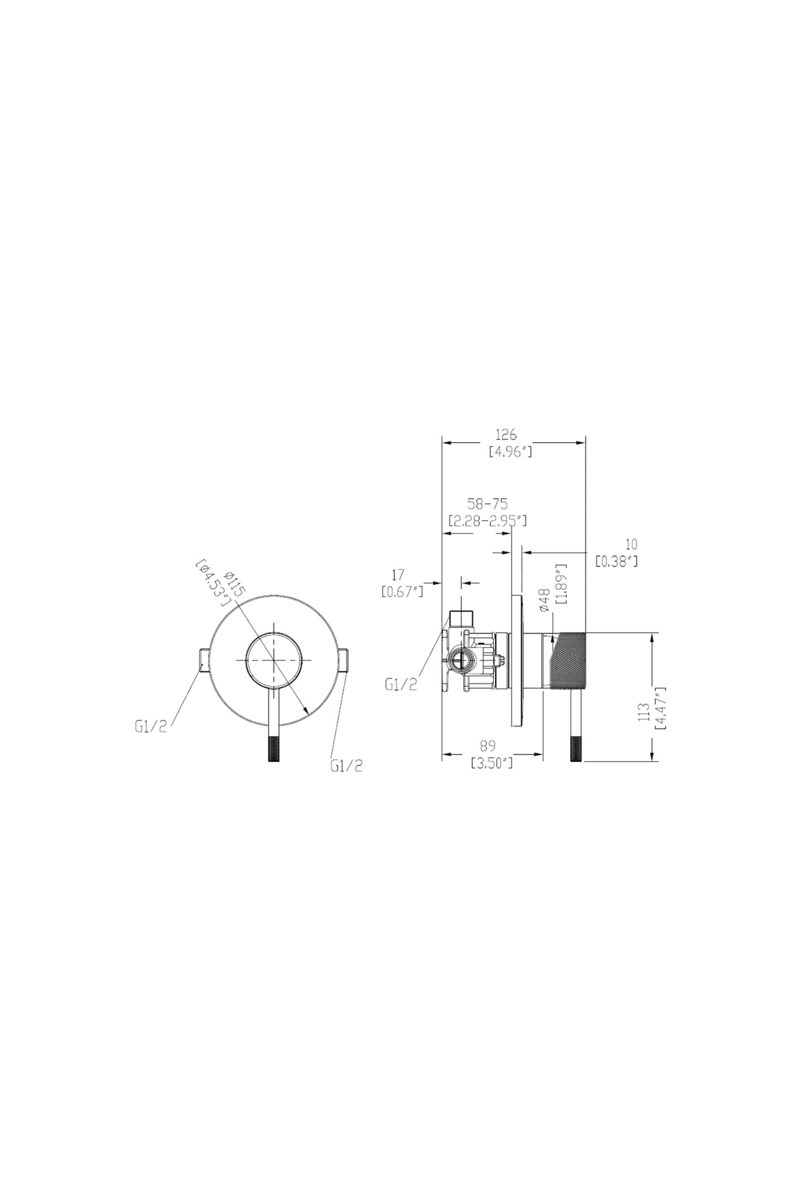 Uno Etch Multi Pressure Shower Mixer