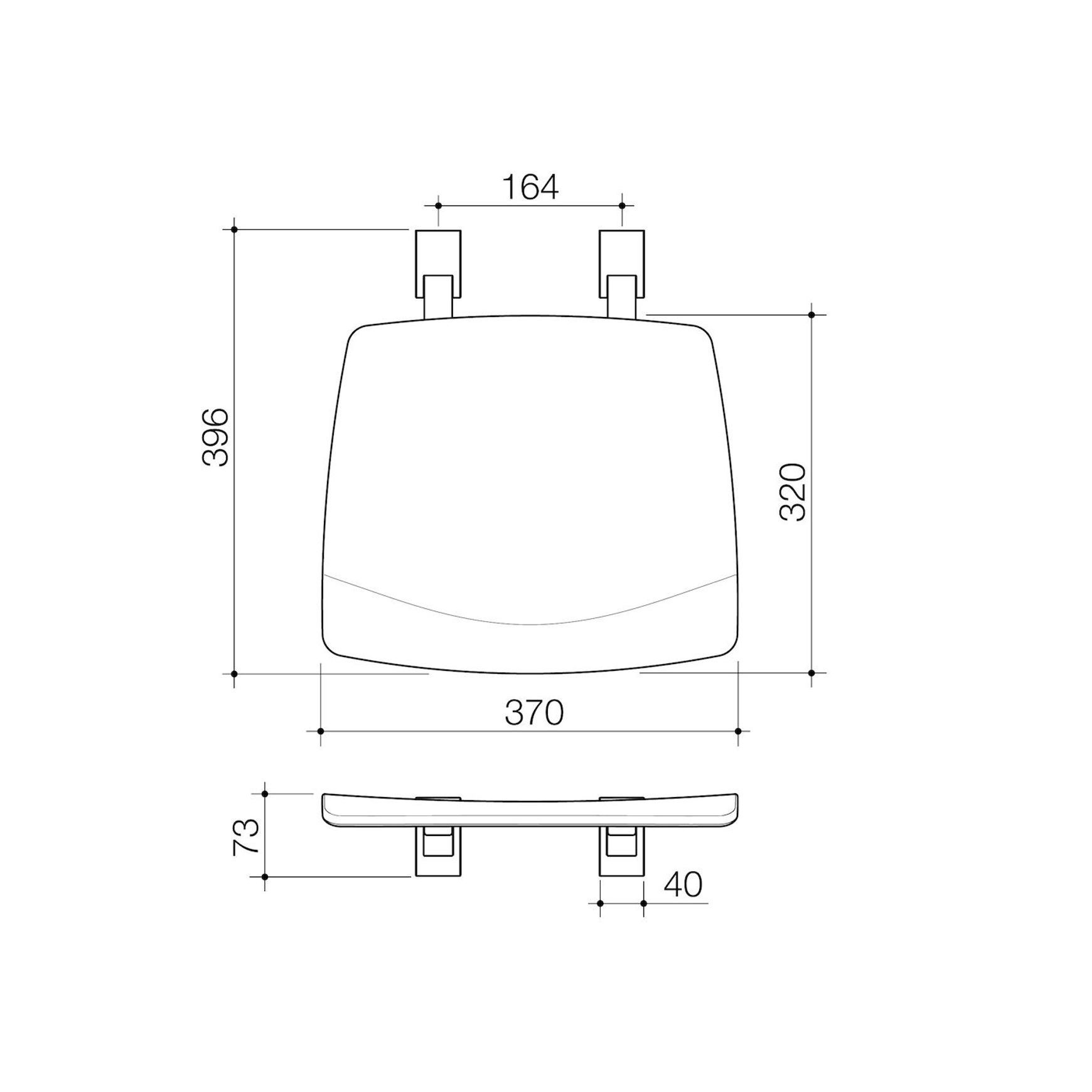 Opal Support Shower Seat Folding