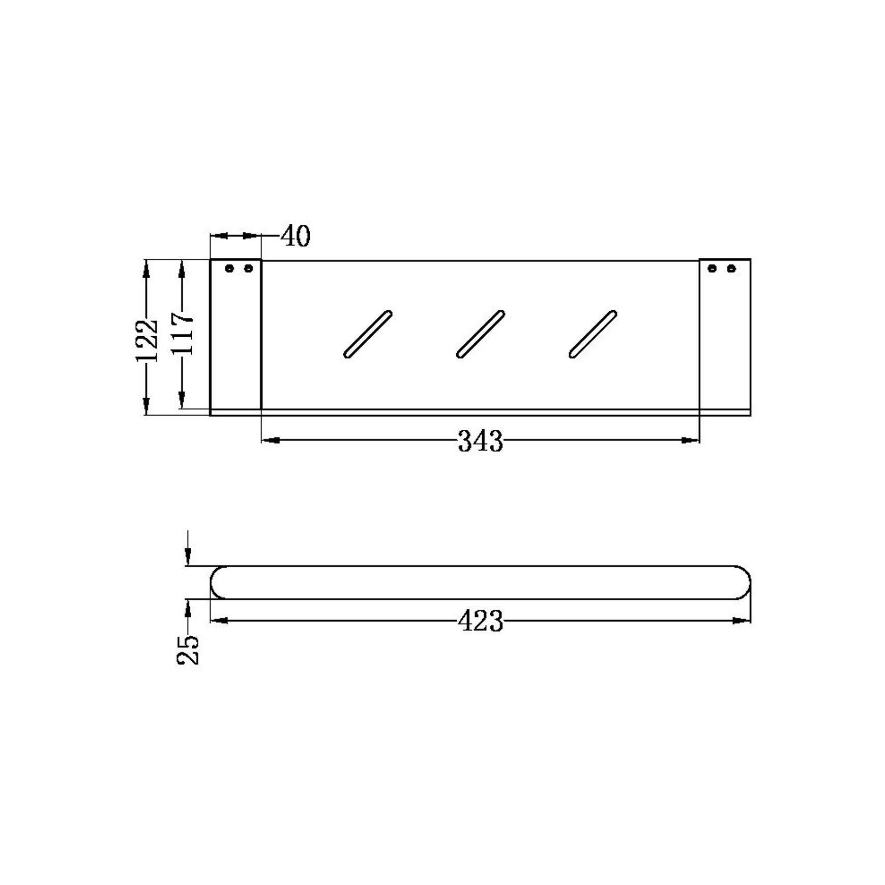 Bianca Metal Shower Shelf | Brushed Nickel