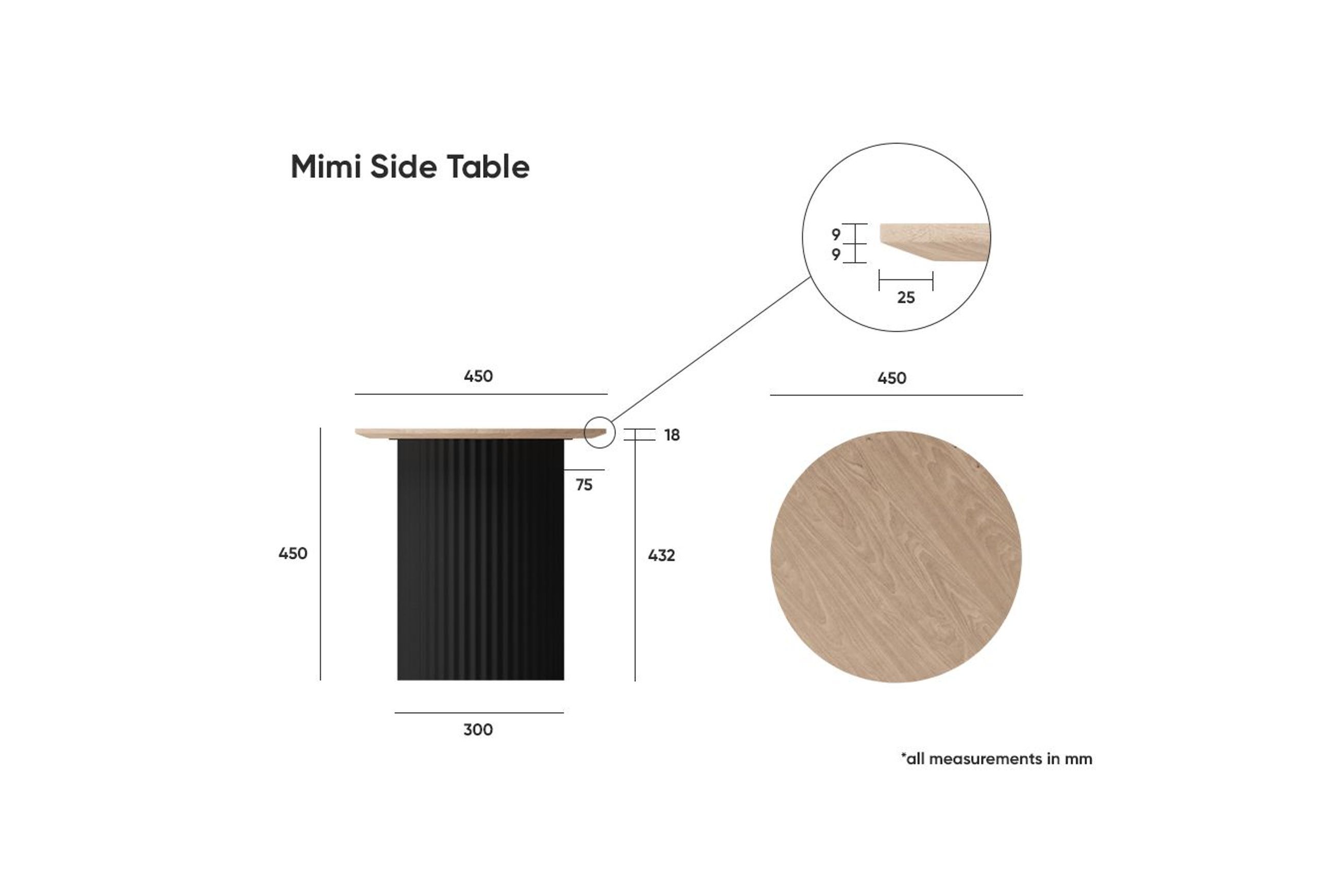 Mimi Side Table -  Natural
