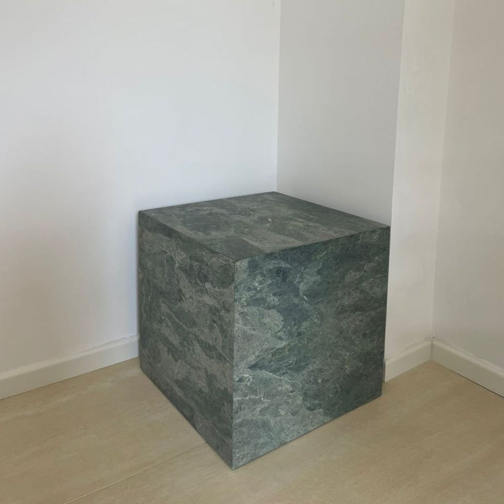 Cube Side Table - Green Marble | Natural Stone Co.
