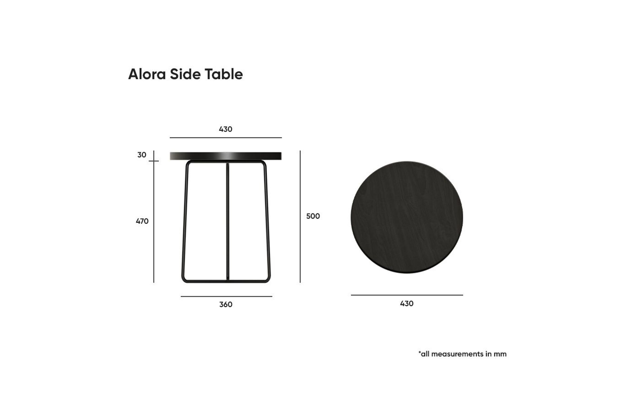 Alora Side Table Black