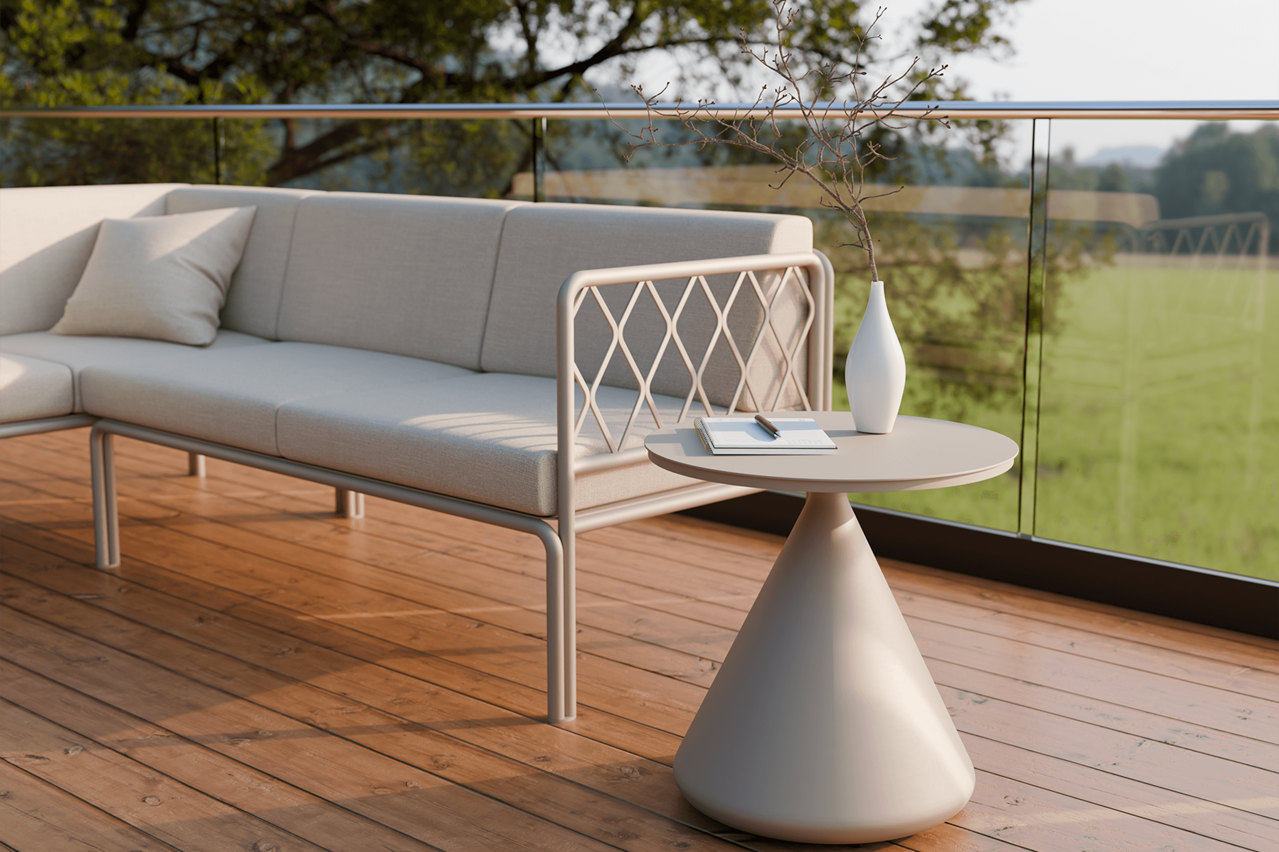 Kora Side Table Aluminium - Outdoor