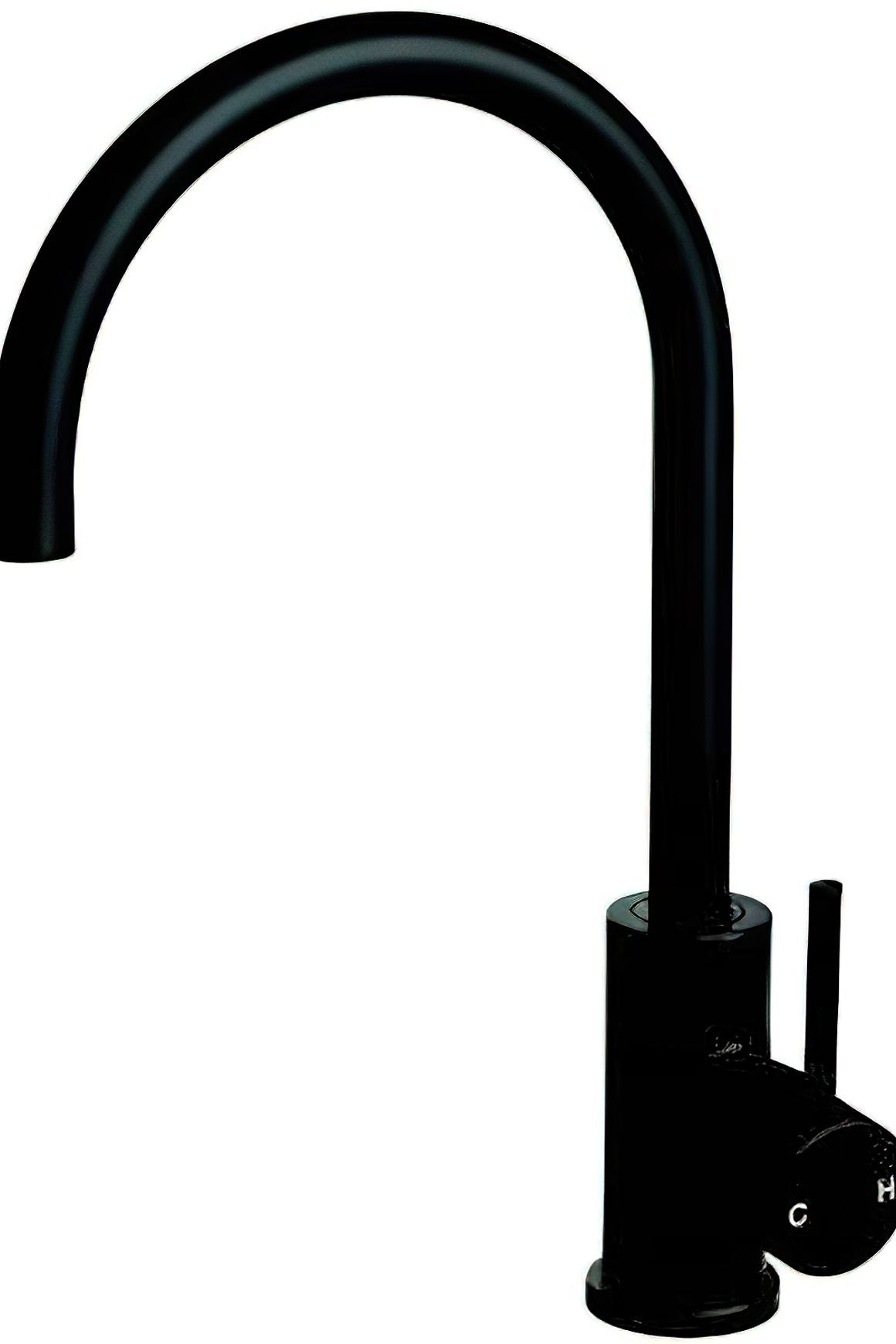 Platinum Gooseneck Sink Mixer Black