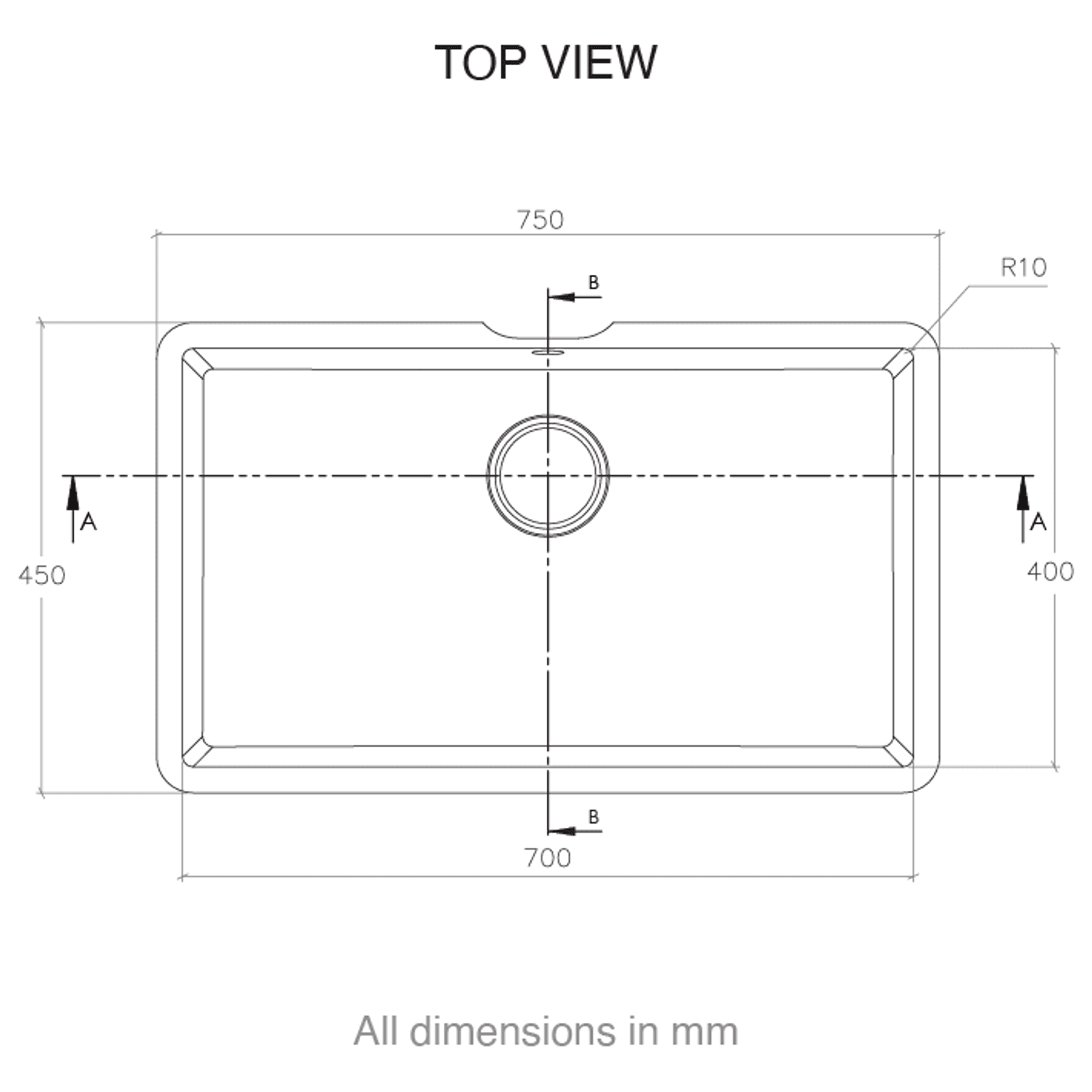 966 Integrated Sink dimensions