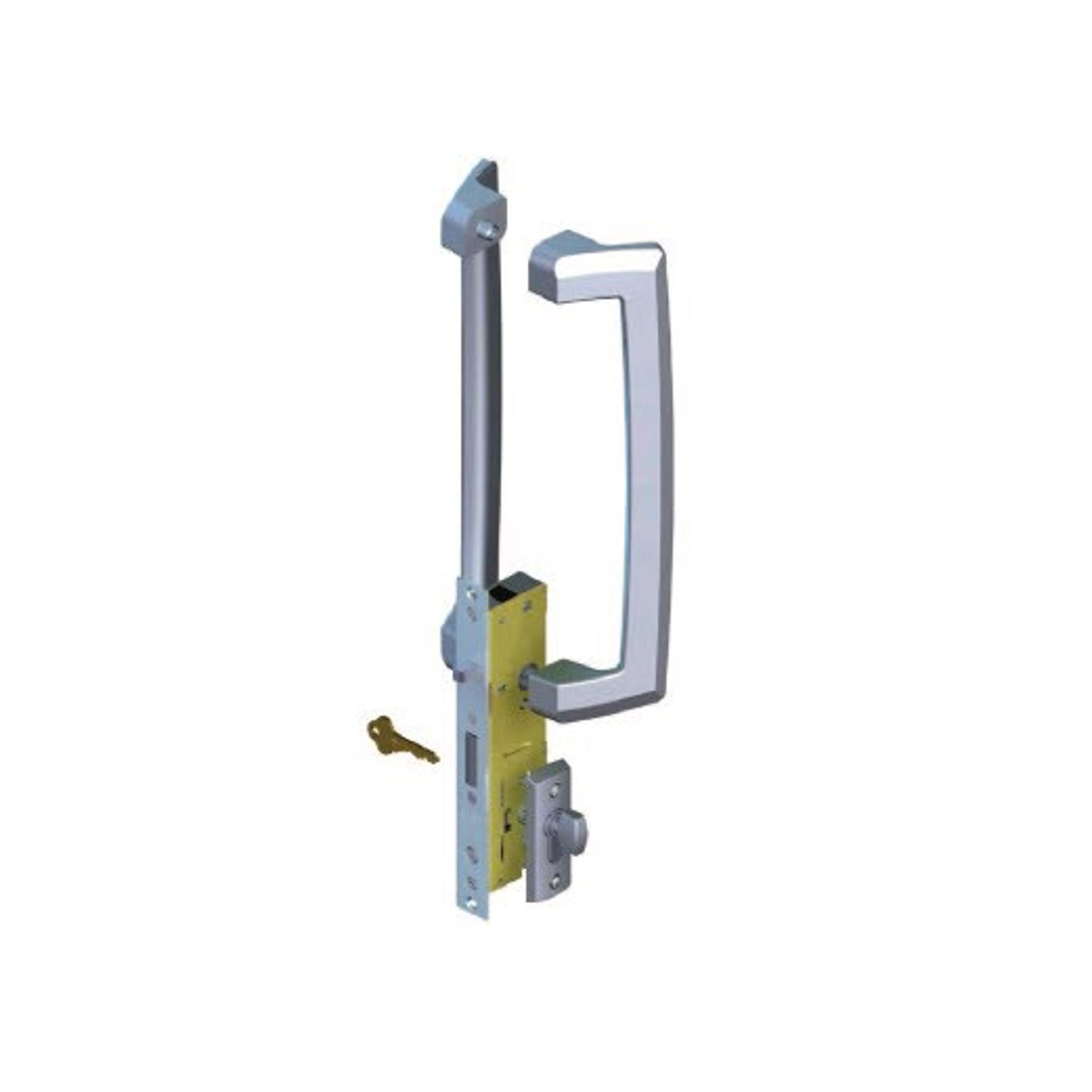 Aria D Pull with Pinnacle Sliding Door Lock
