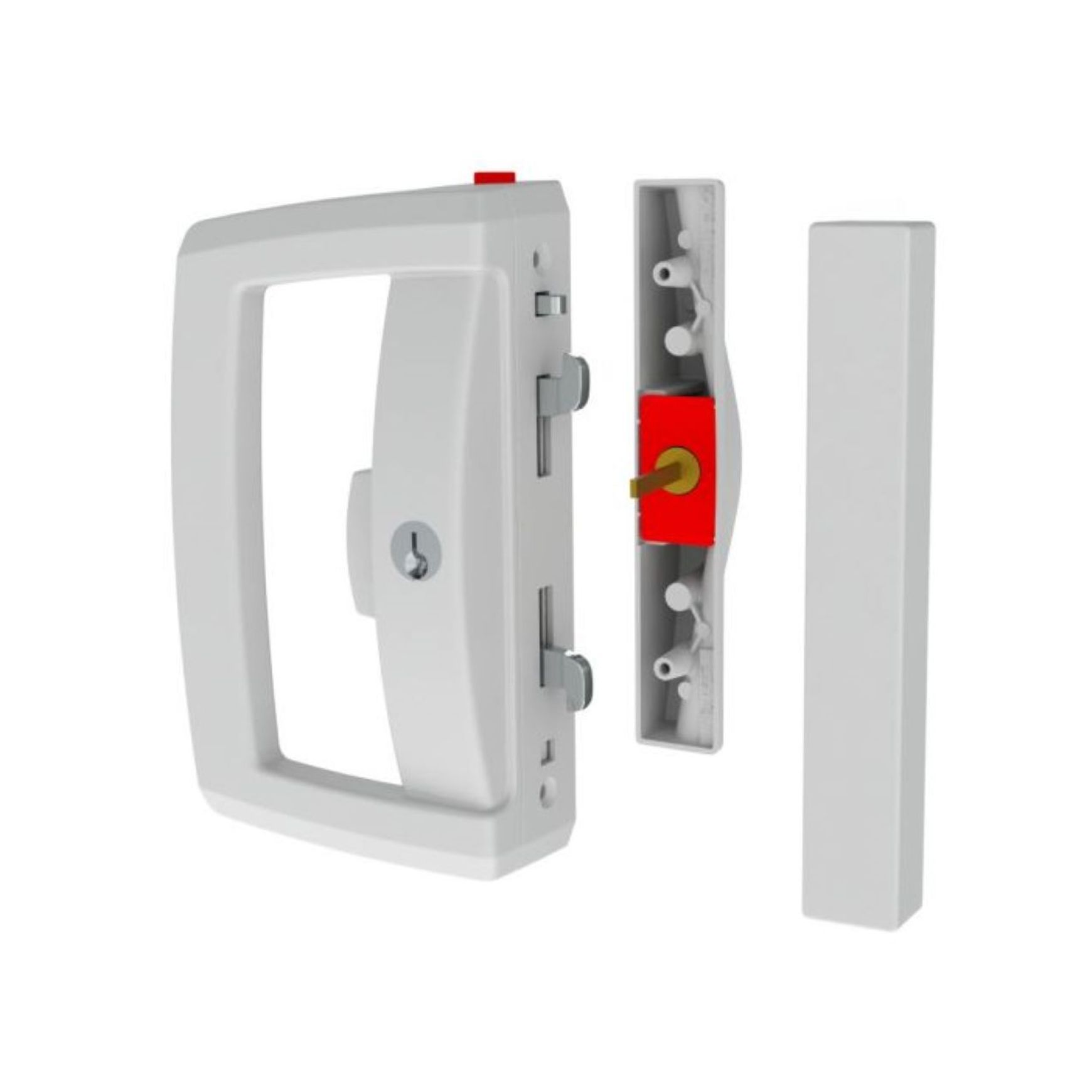 Aria D Pull with Pinnacle Sliding Door Lock