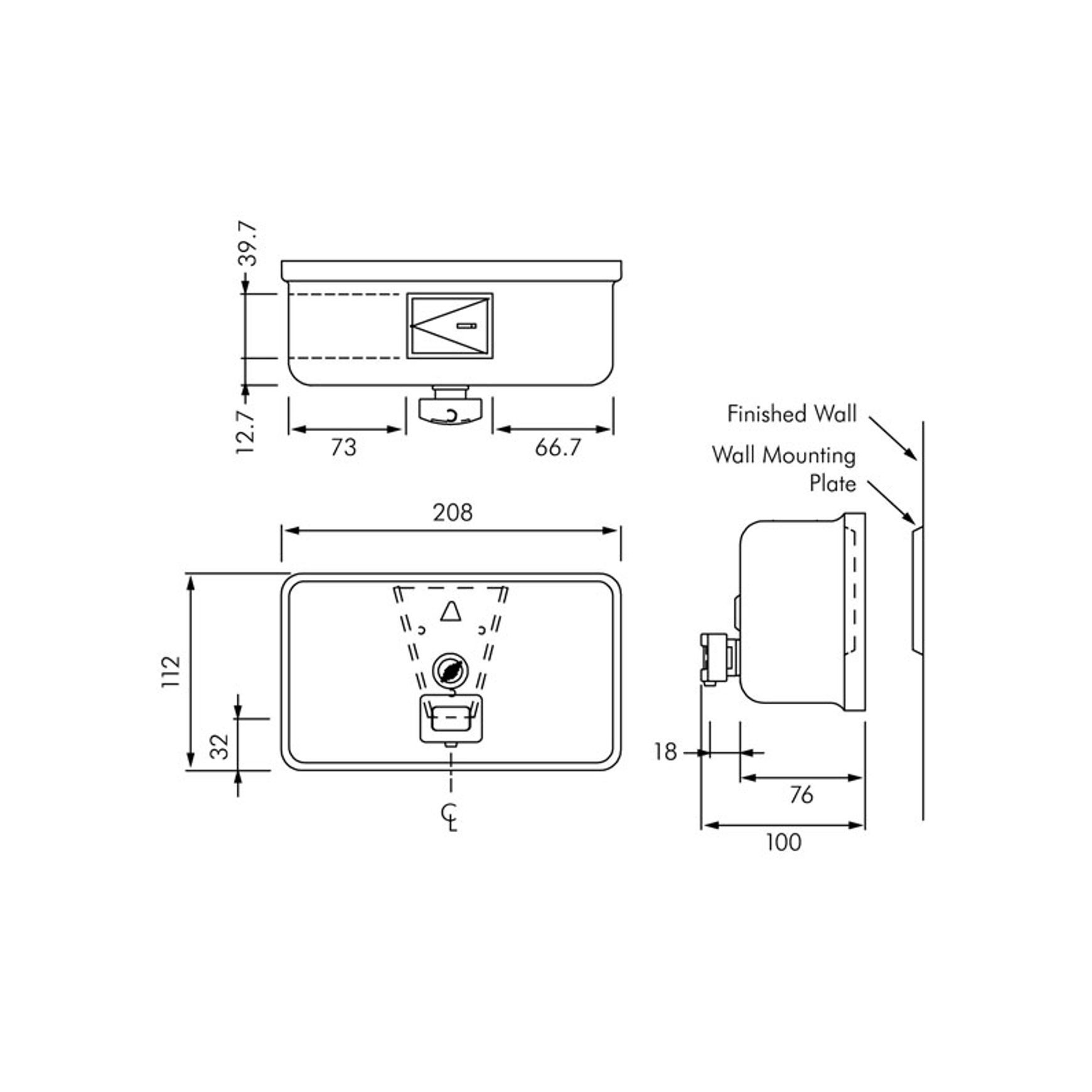 ASI Surface Mounted Horizontal Liquid Soap Dispenser