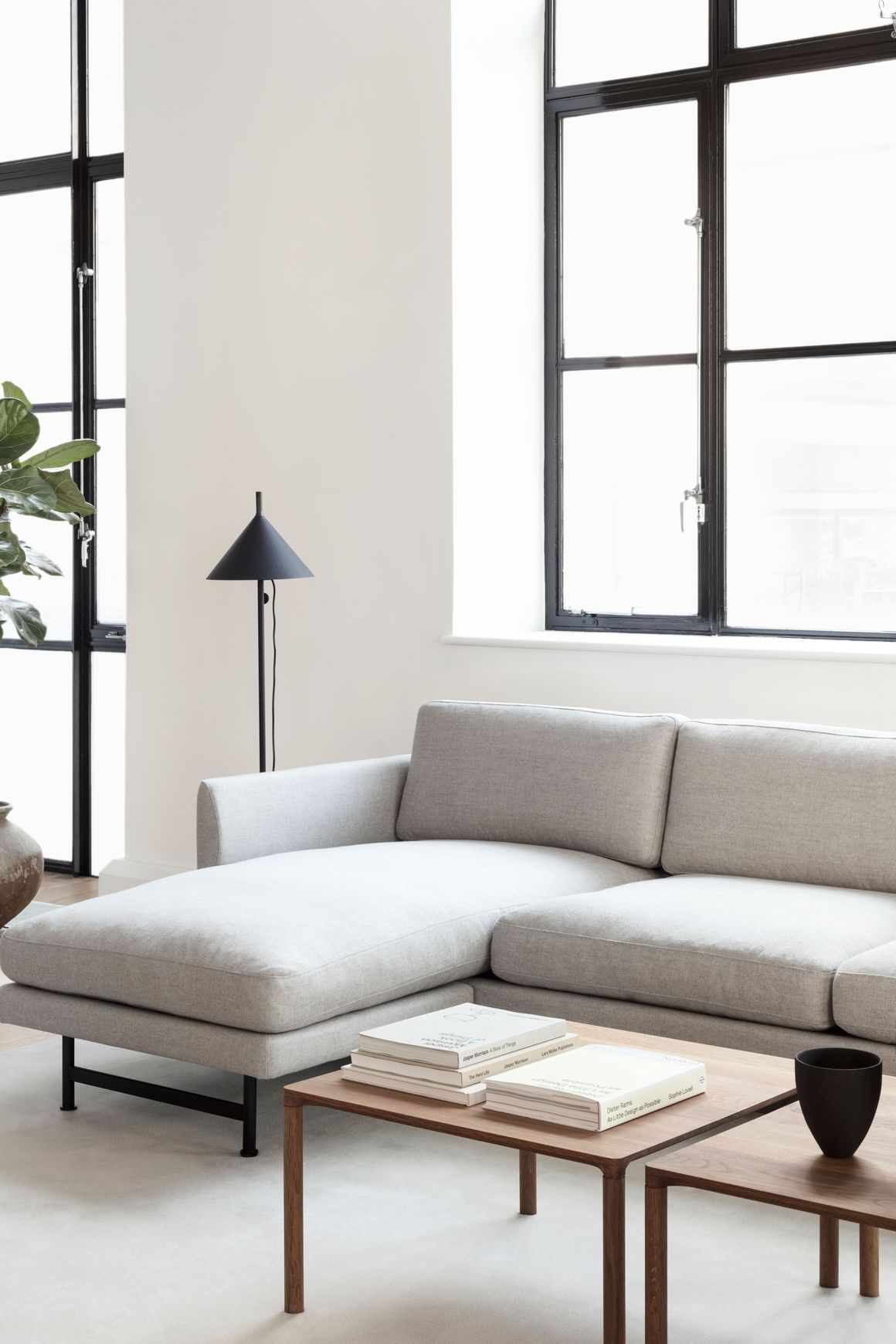 Calmo 3-seater Chaise 80 Metal Fredericia