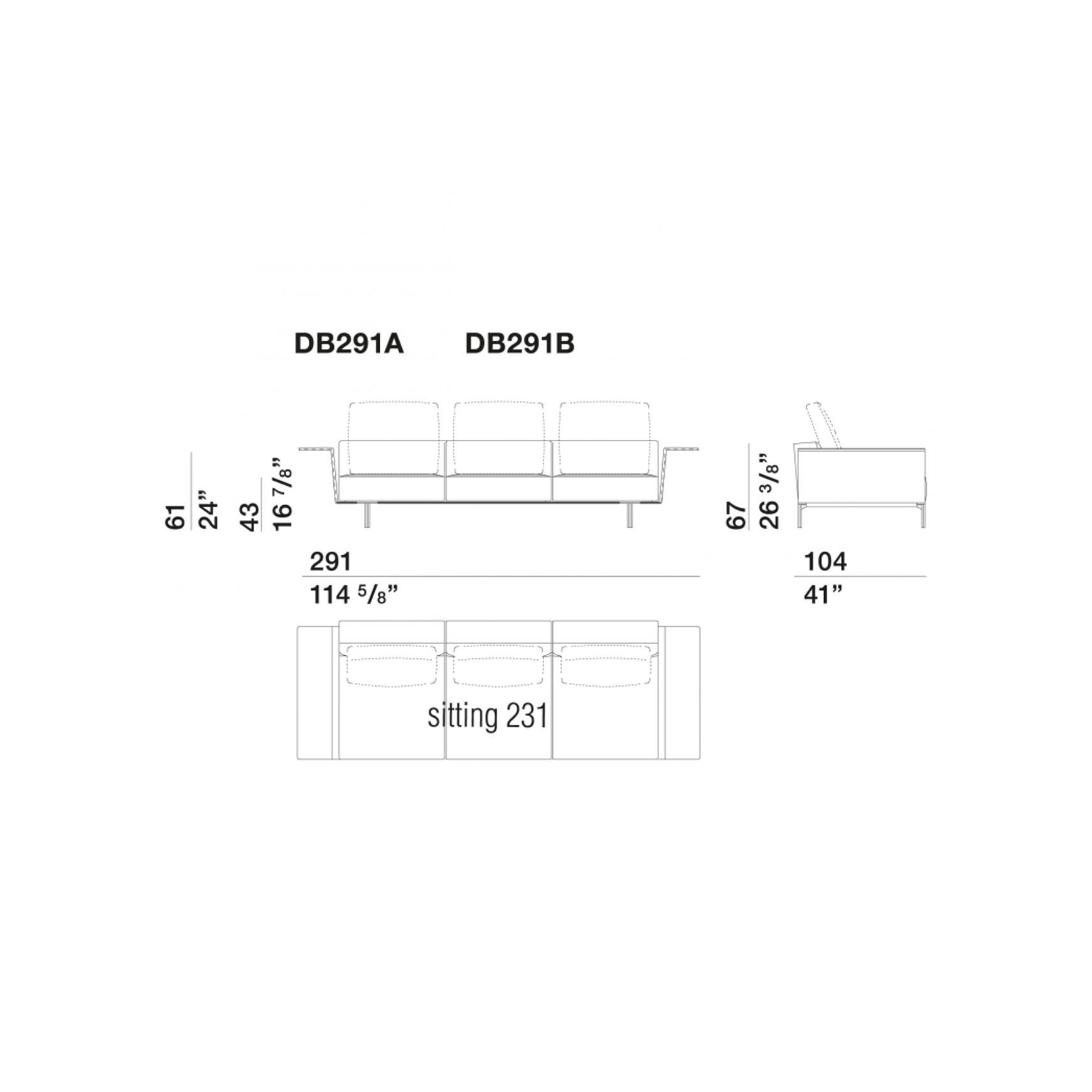 Gregor Sofa by Molteni&C