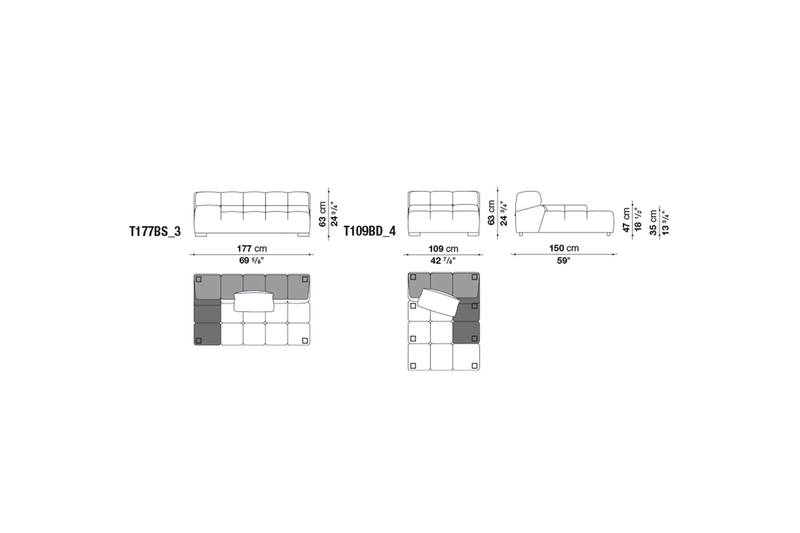 Tufty-Time Sofa dimensions