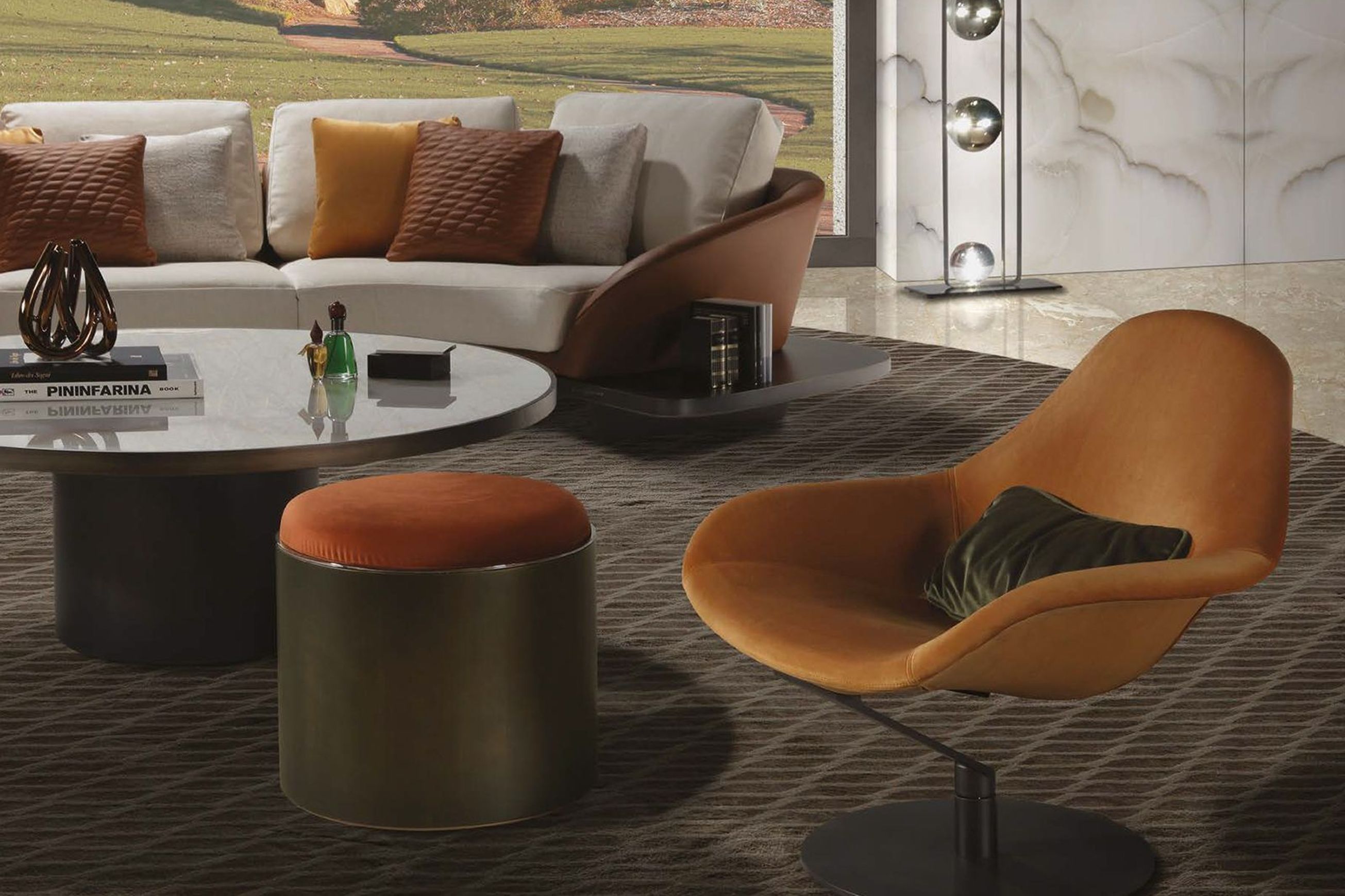 Zenith Low Swivel Armchair
