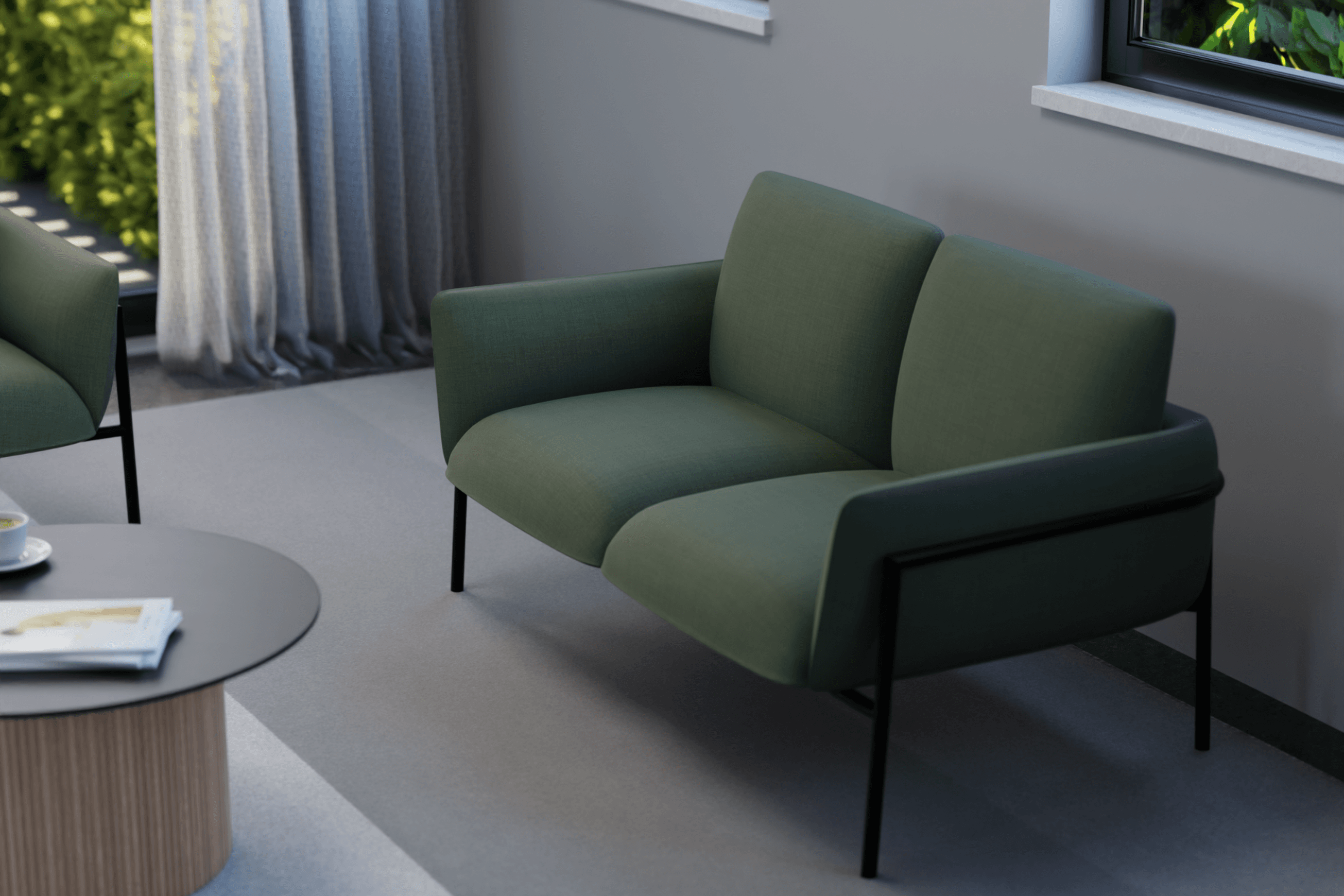 Charlie 2 Seater Kelp Green