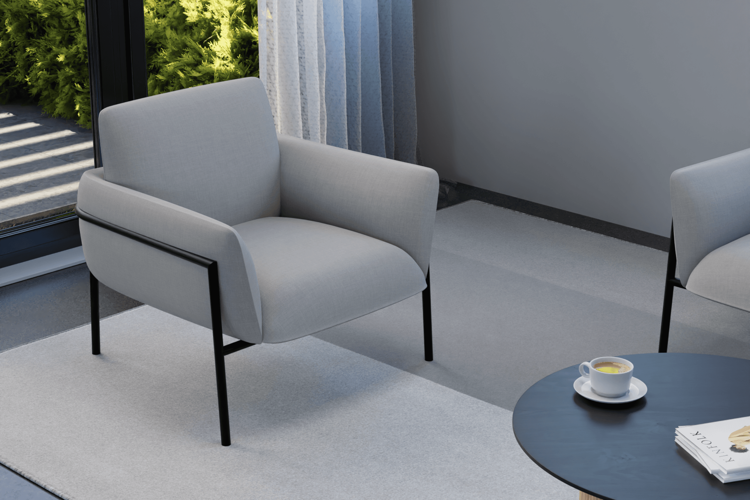 Charlie Single Seater Lounge Chair Cloud Grey