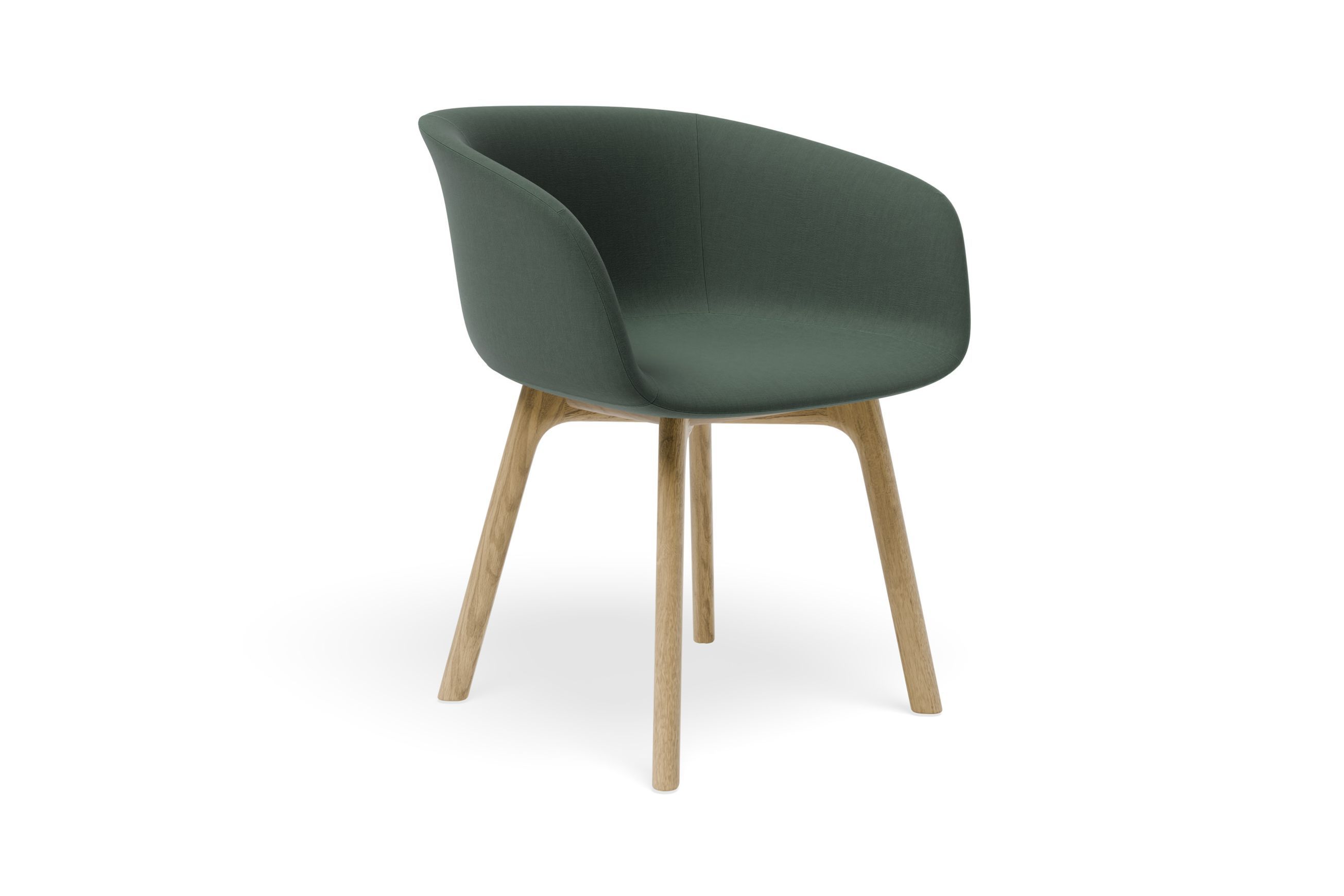 Lonsdale Armchair - Natural - Green Fabric