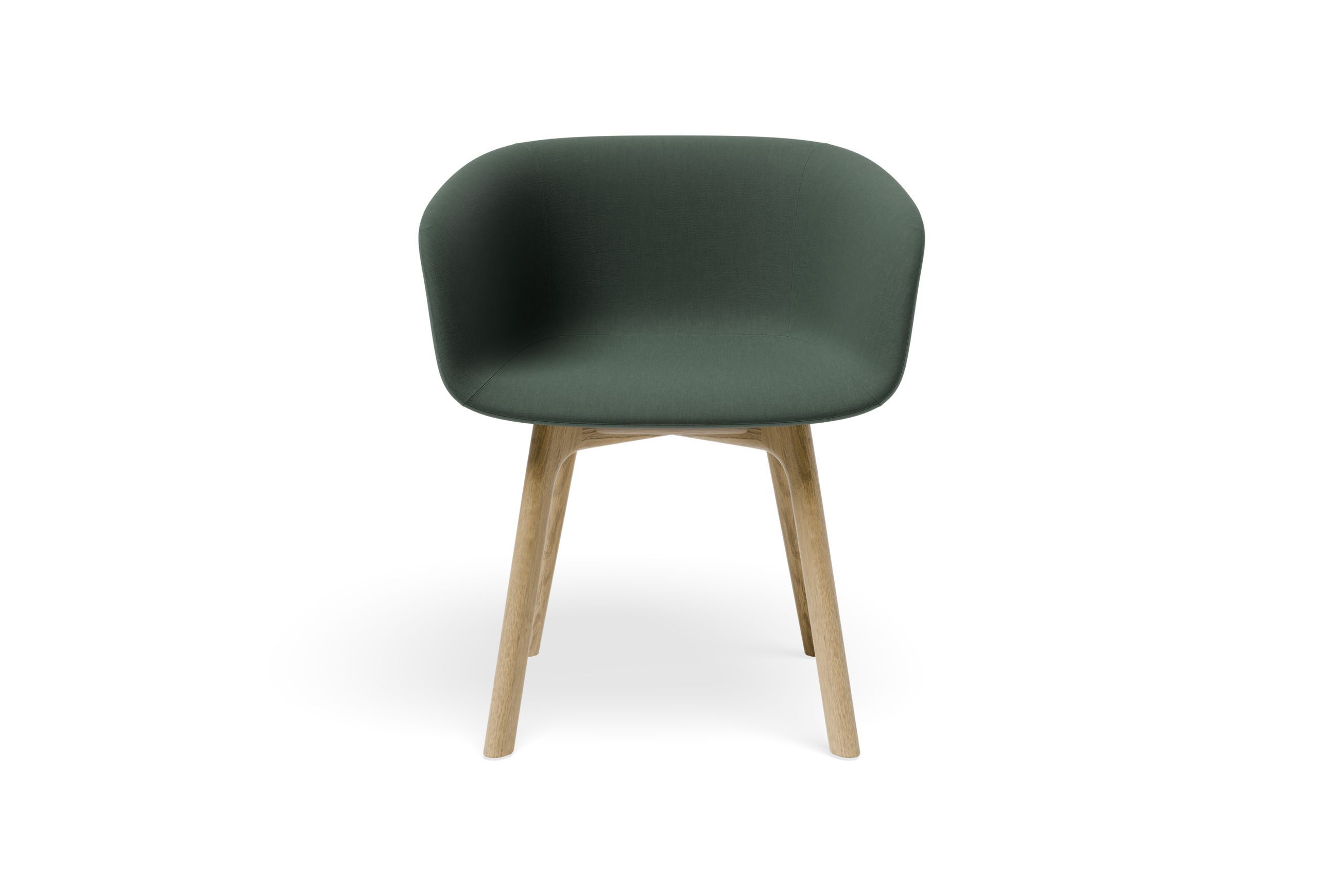 Lonsdale Armchair - Natural - Green Fabric