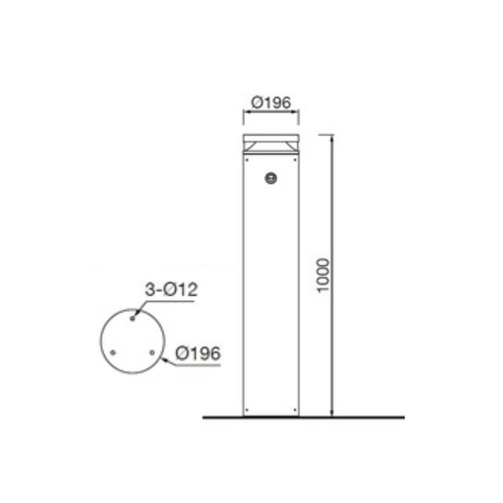 Solar Solo Bollard RLS