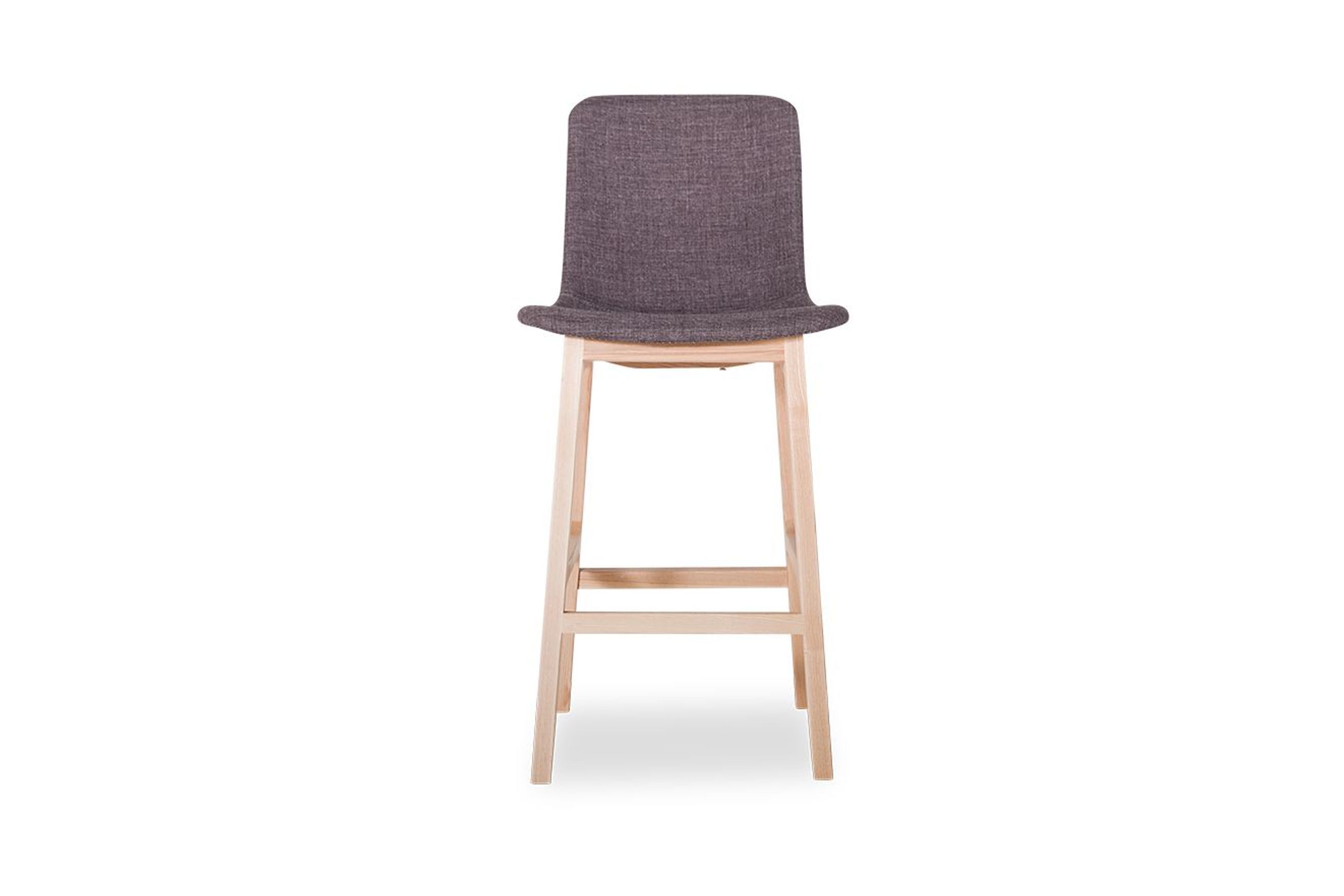 Ara Stool - Natural - Charcoal Fabric - 66cm Kitchen Seat height