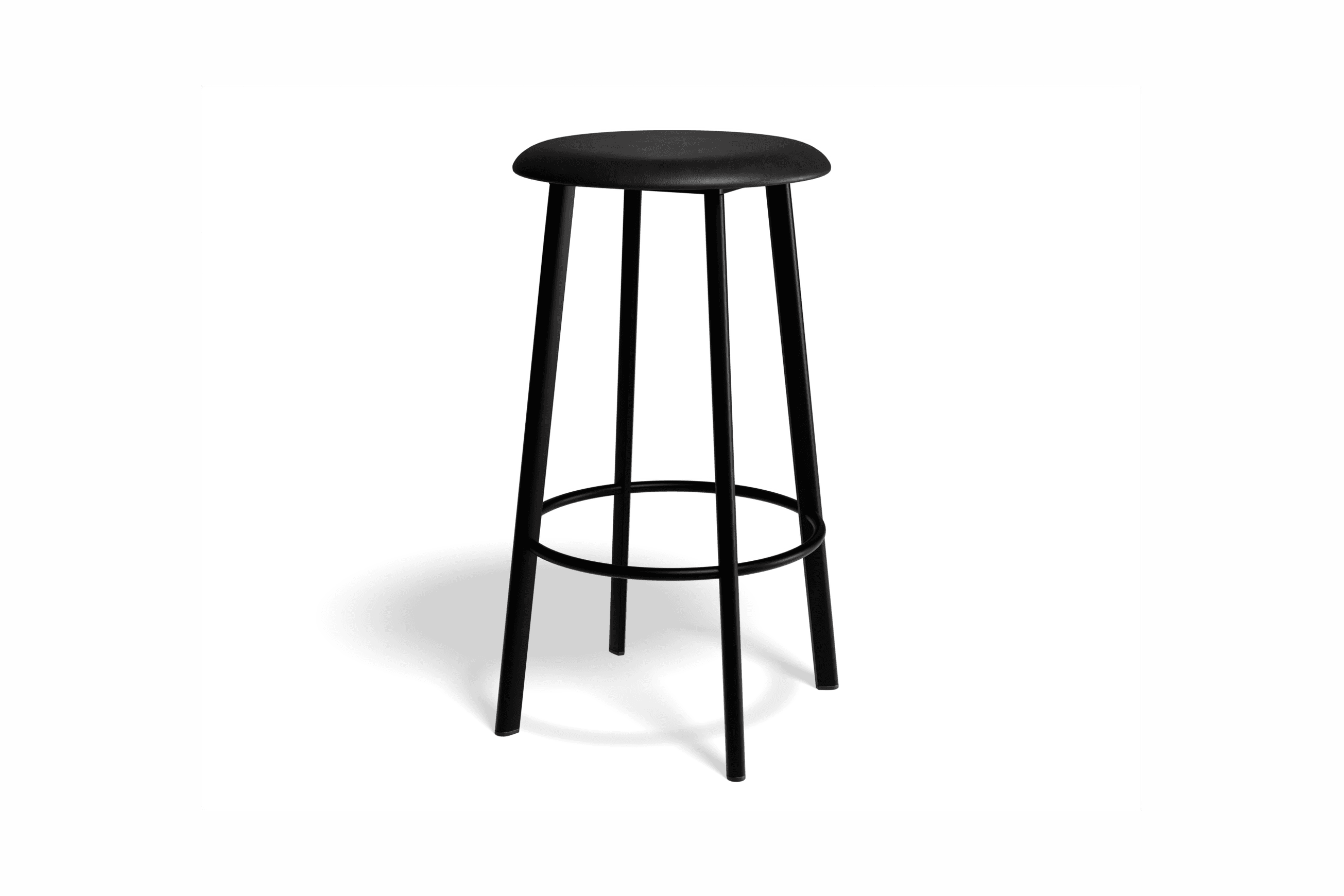 Atlas Bar Stool - Black with PU Pad Option